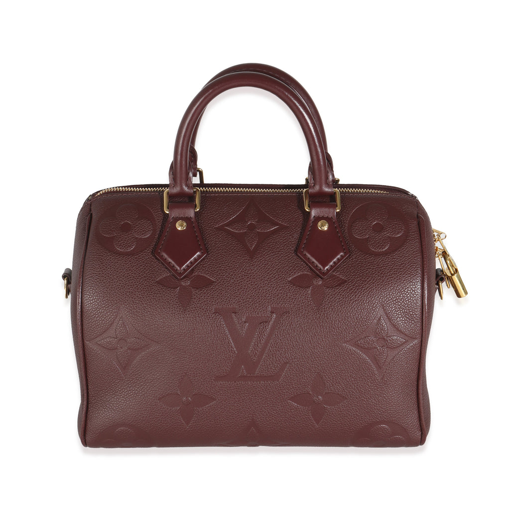 Louis Vuitton Wine Monogram Giant Empreinte Speedy Bandouliere 25