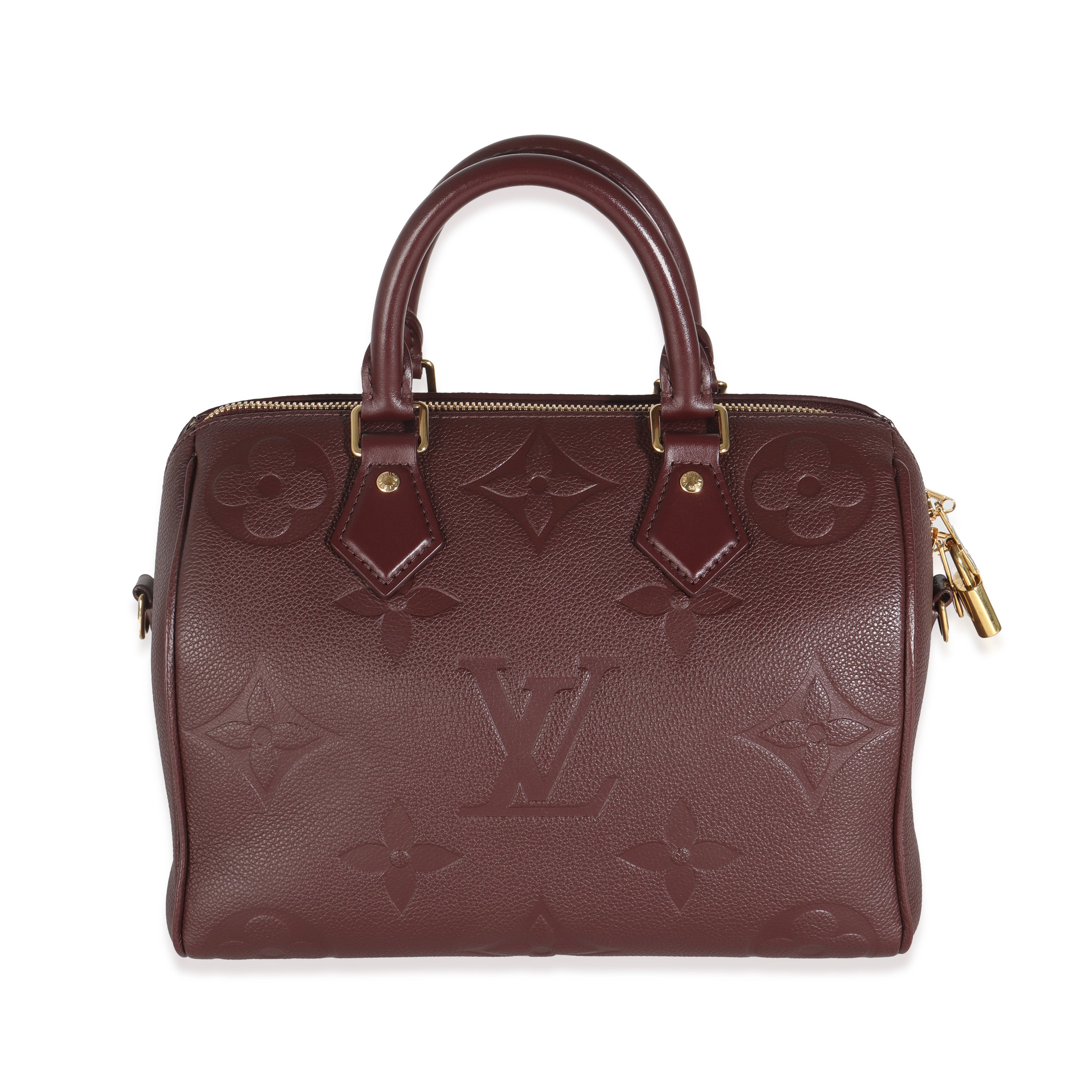 Louis Vuitton Wine Monogram Giant Empreinte Speedy Bandouliere 25
