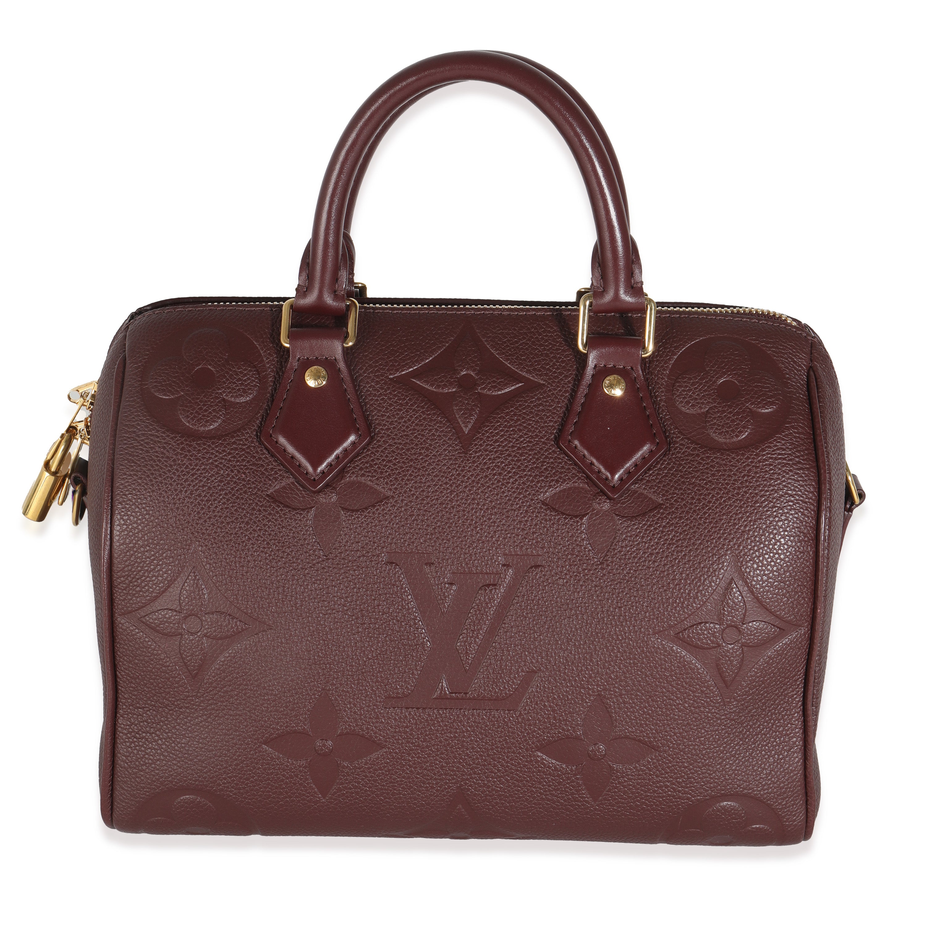 Louis Vuitton Wine Monogram Giant Empreinte Speedy Bandouliere 25