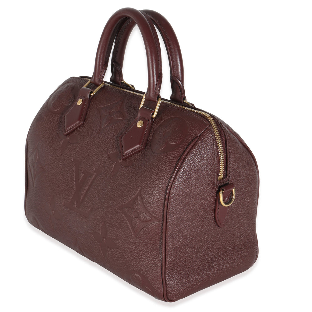 Louis Vuitton Wine Monogram Giant Empreinte Speedy Bandouliere 25