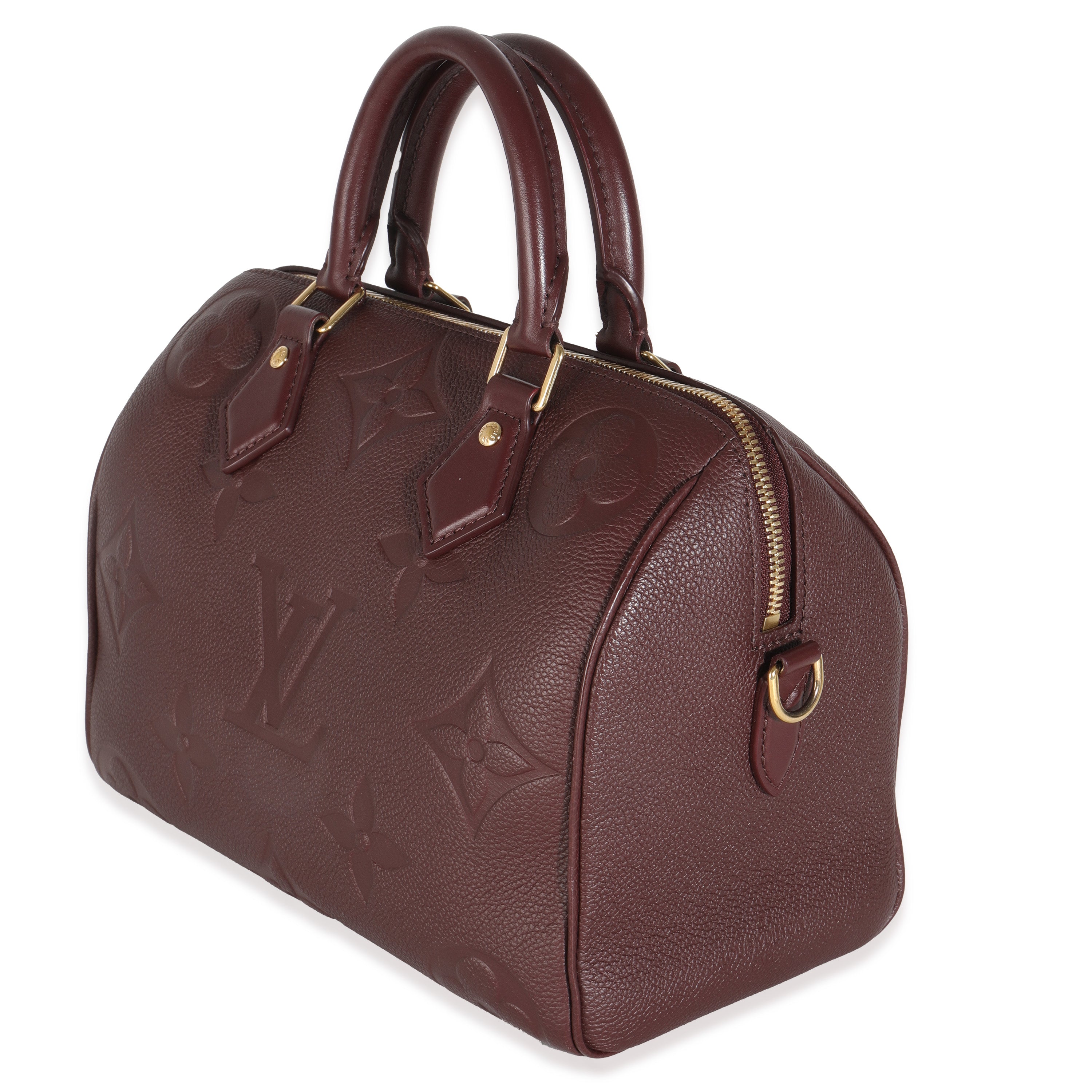 Louis Vuitton Wine Monogram Giant Empreinte Speedy Bandouliere 25