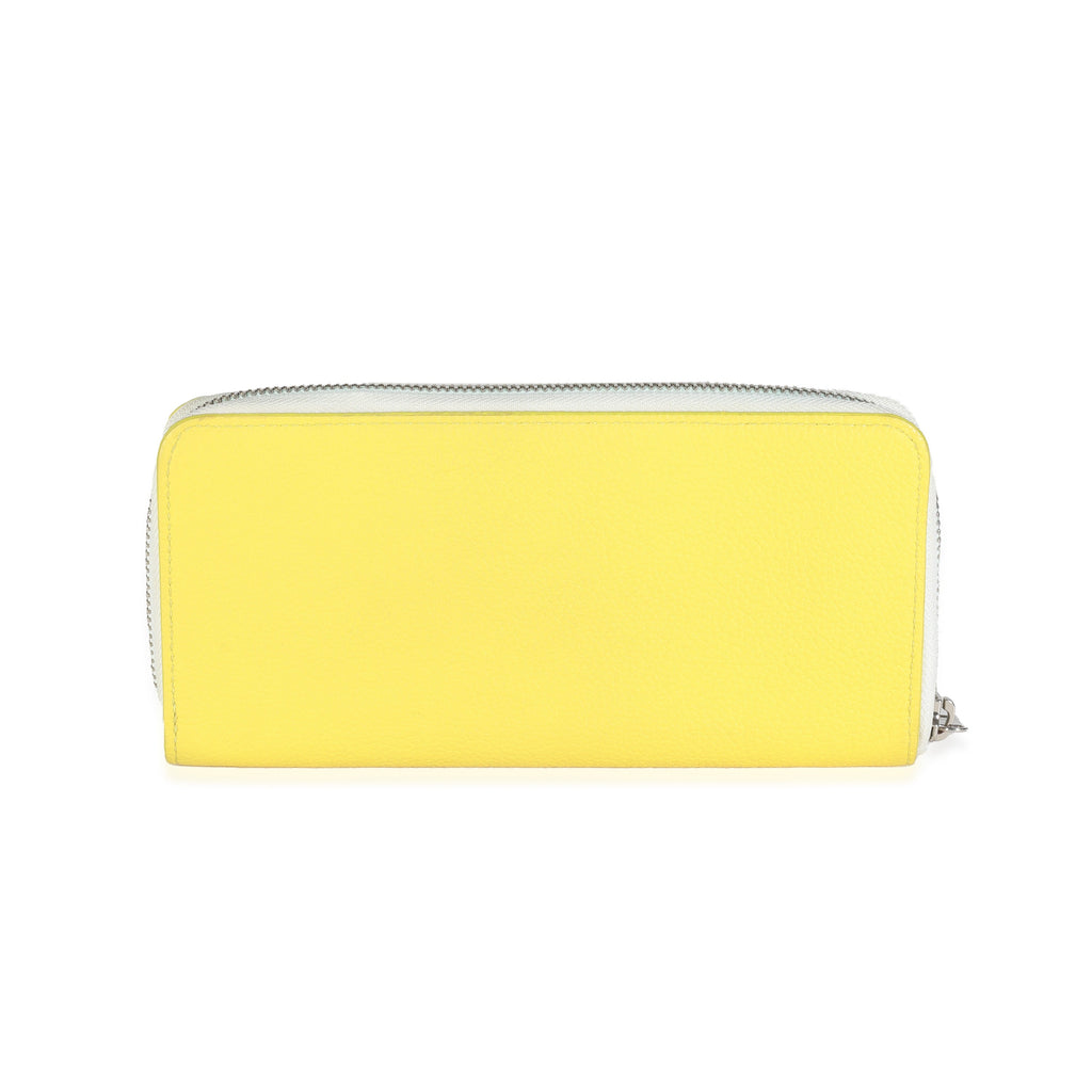 Louis Vuitton Jaune Taurillon Logo Vertical Zippy Wallet