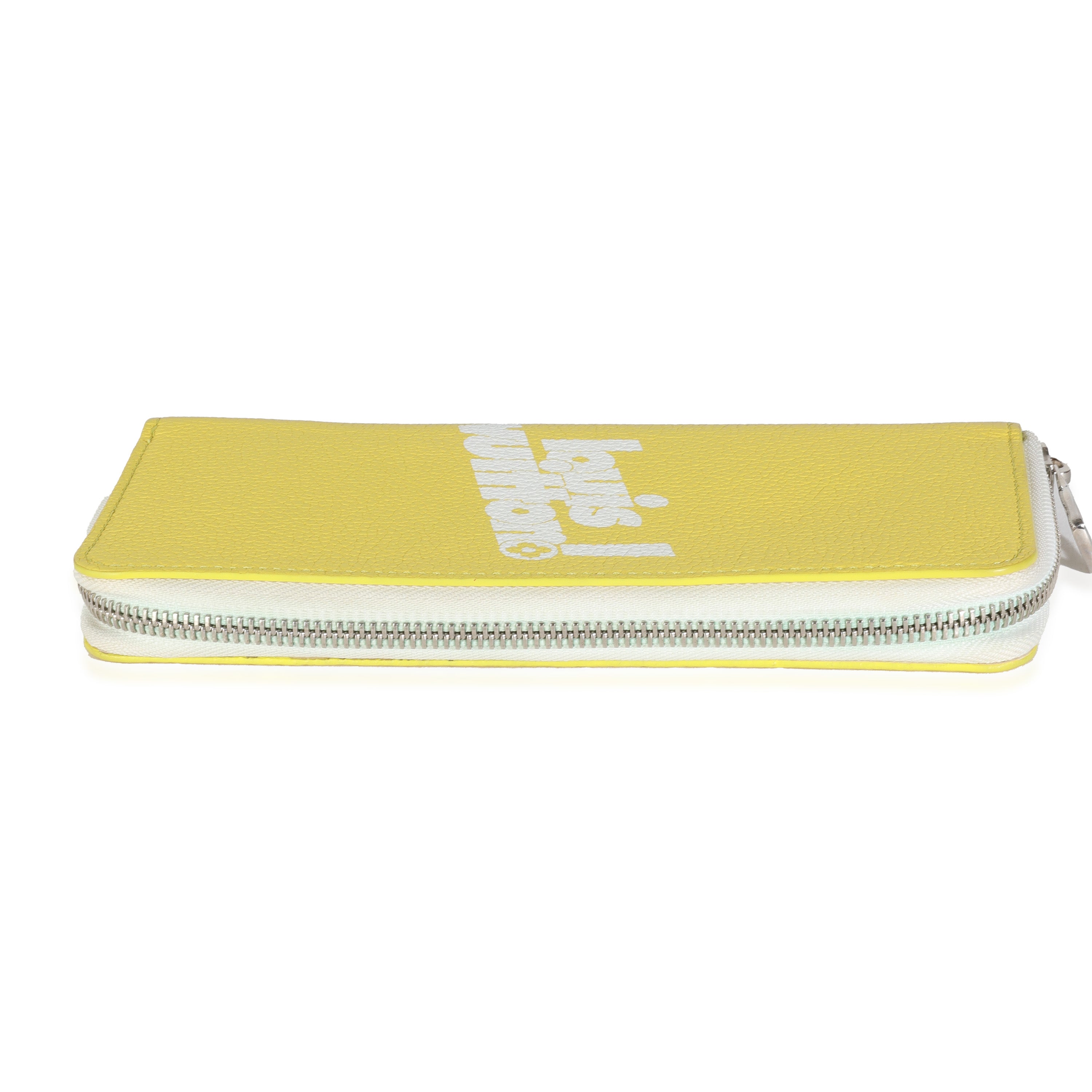 Louis Vuitton Jaune Taurillon Logo Vertical Zippy Wallet