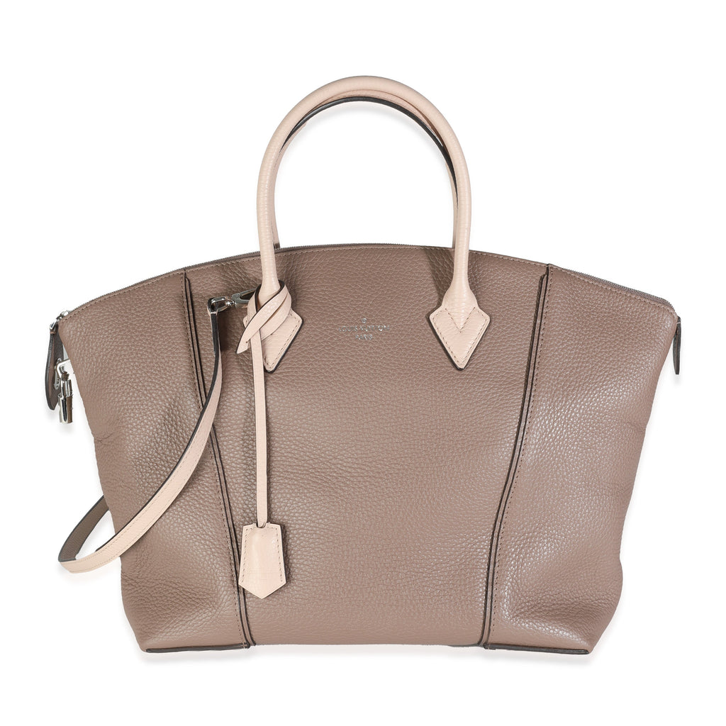 Louis Vuitton Taupe Petale Taurillon Soft Lockit MM