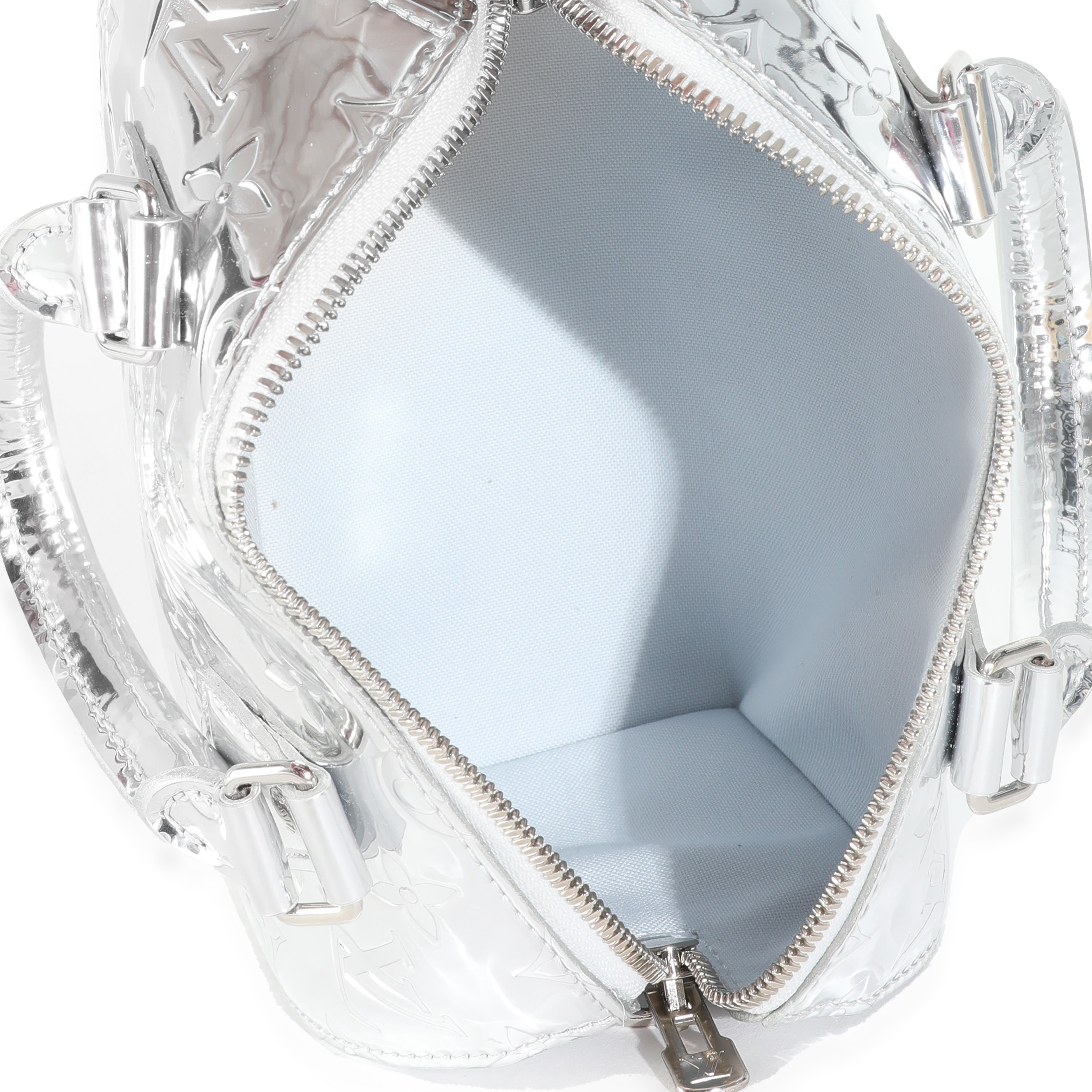 Louis Vuitton Silver Monogram Miroir Speedy Bandouliere 20 NM