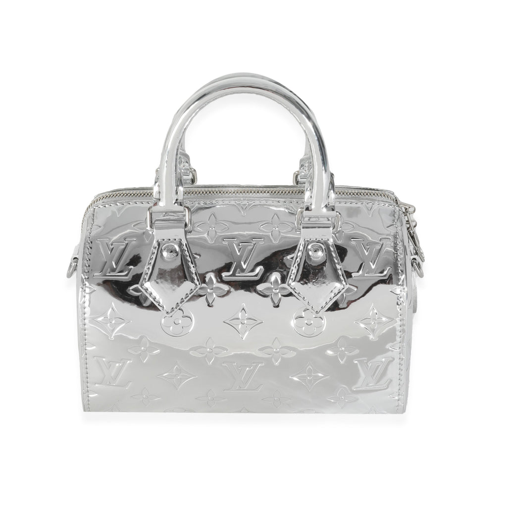 Louis Vuitton Silver Monogram Miroir Speedy Bandouliere 20 NM