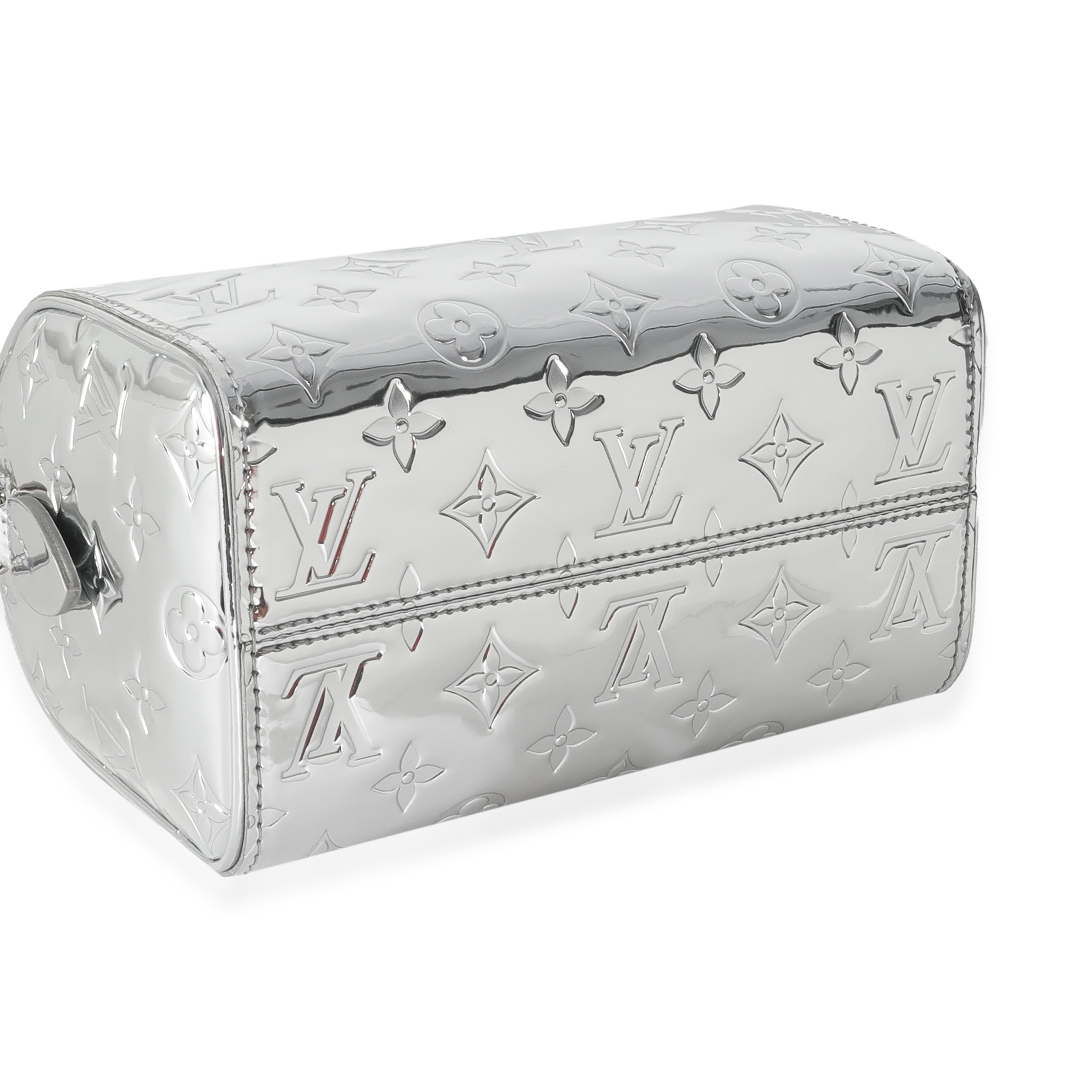 Louis Vuitton Silver Monogram Miroir Speedy Bandouliere 20 NM