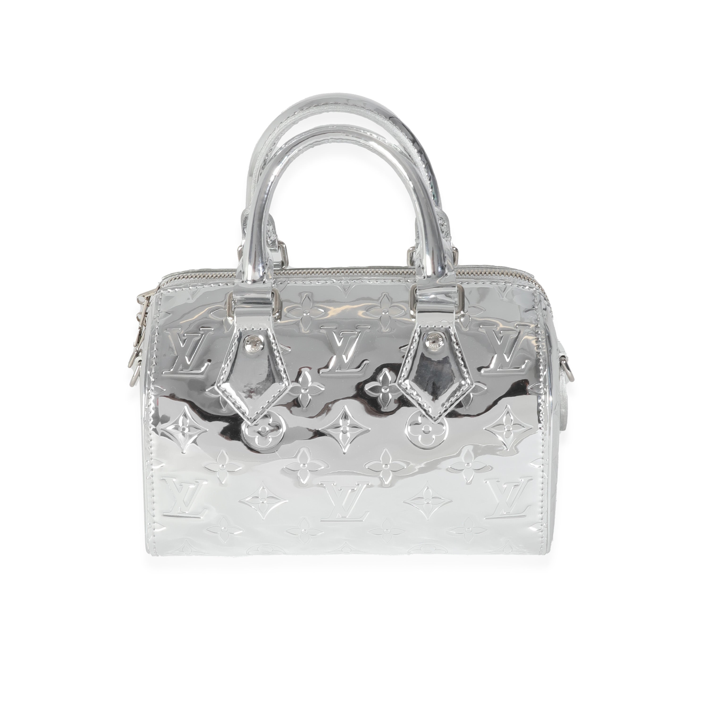 Louis Vuitton Silver Monogram Miroir Speedy Bandouliere 20 NM