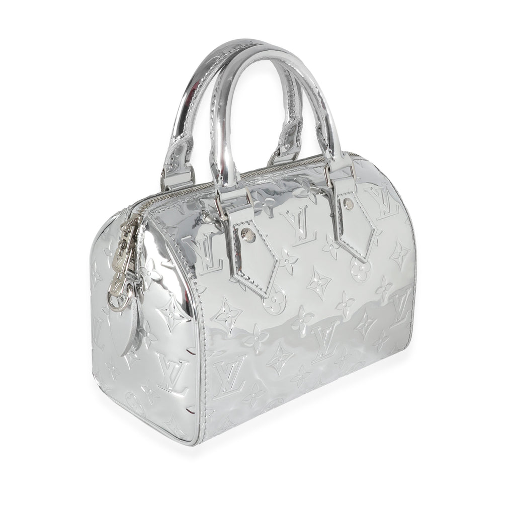 Louis Vuitton Silver Monogram Miroir Speedy Bandouliere 20 NM