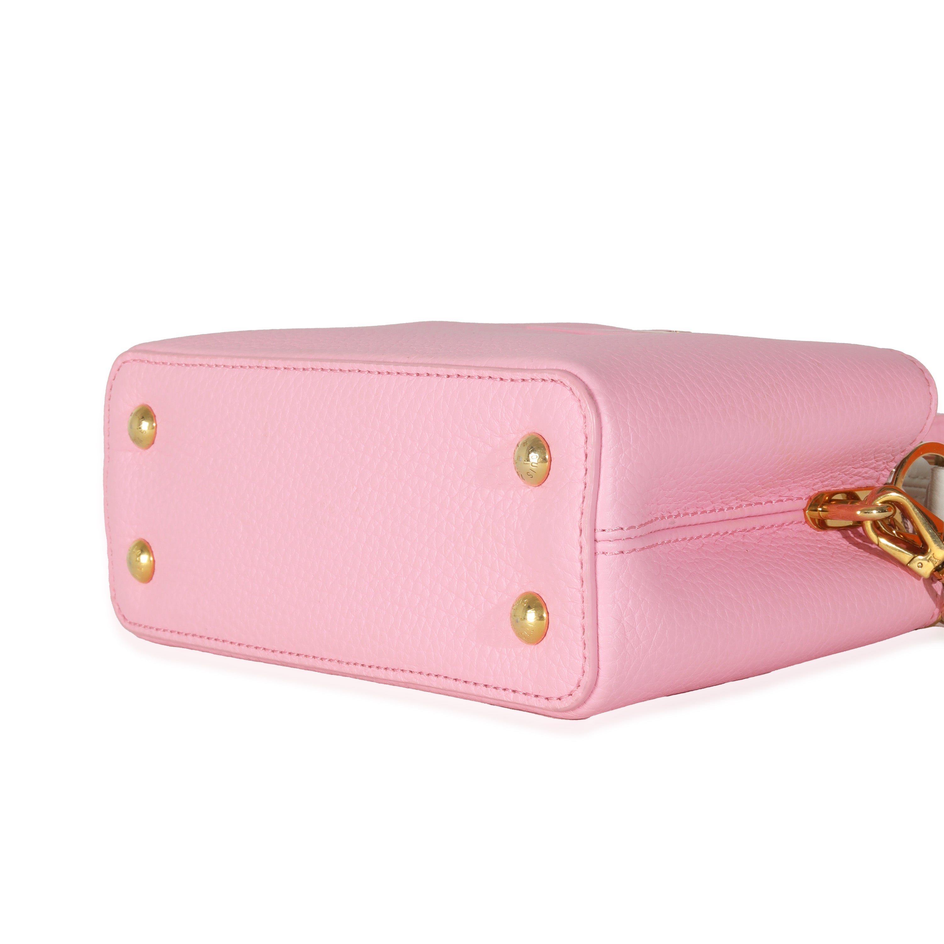 Louis Vuitton Candy Pink Taurillon Flower Chain Mini Capucines