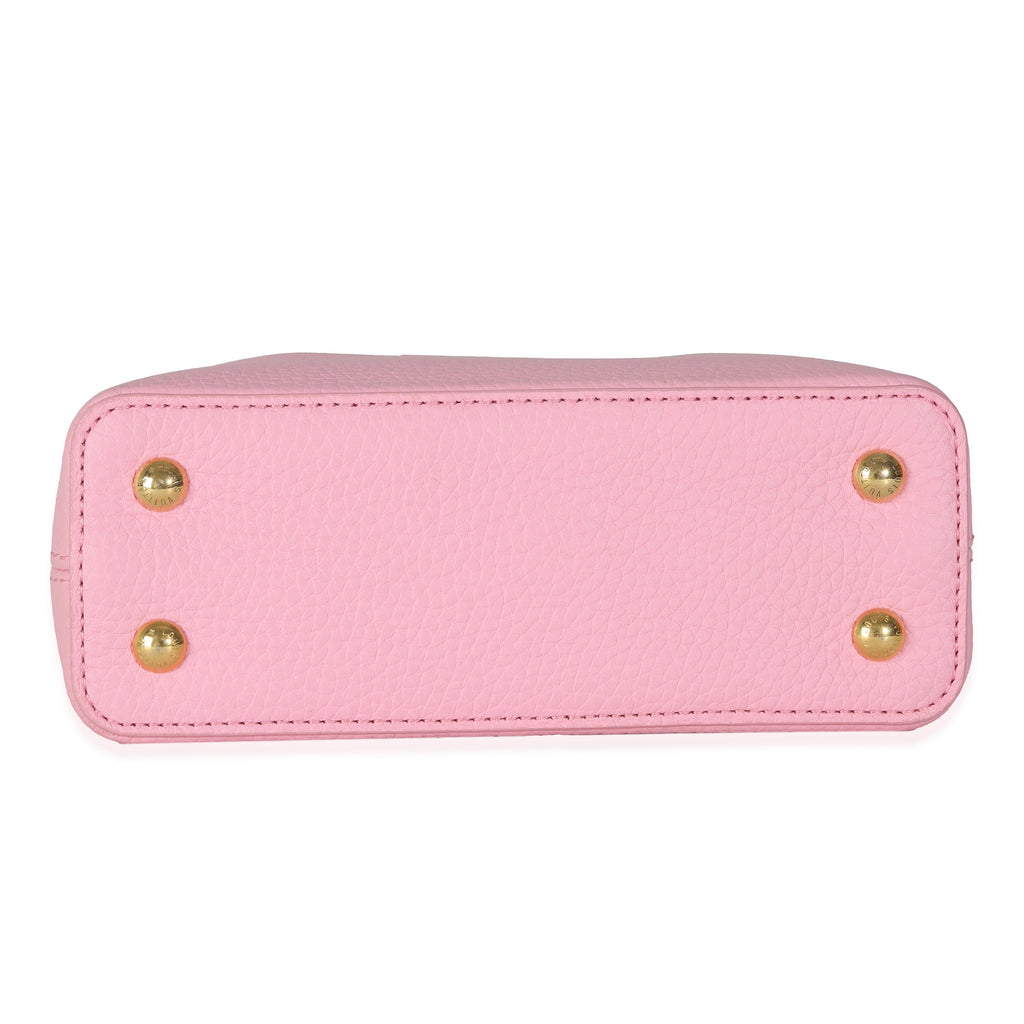 Louis Vuitton Candy Pink Taurillon Flower Chain Mini Capucines