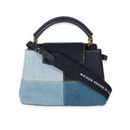 Louis Vuitton Navy Blue Patchwork Denim Capucines BB