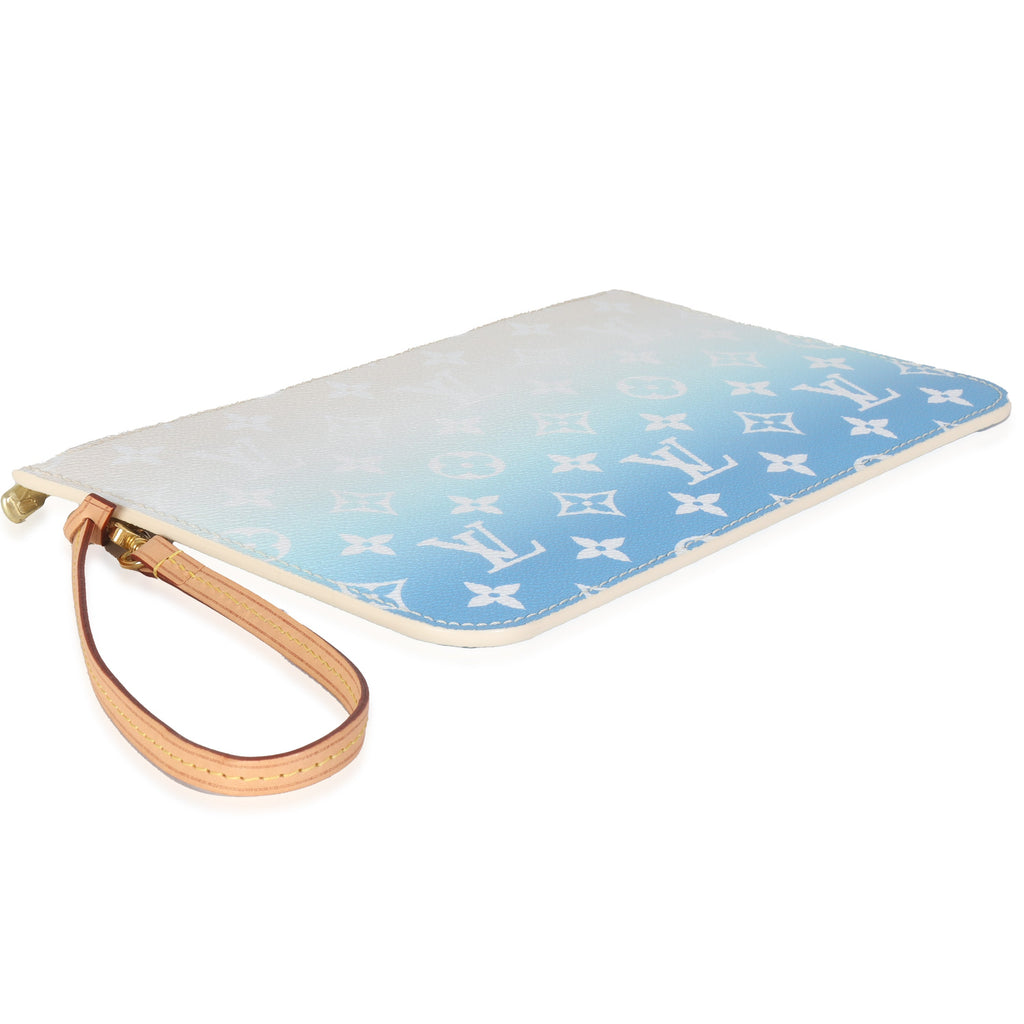 Louis Vuitton Blue By The Pool Monogram Canvas Neverfull Pouch