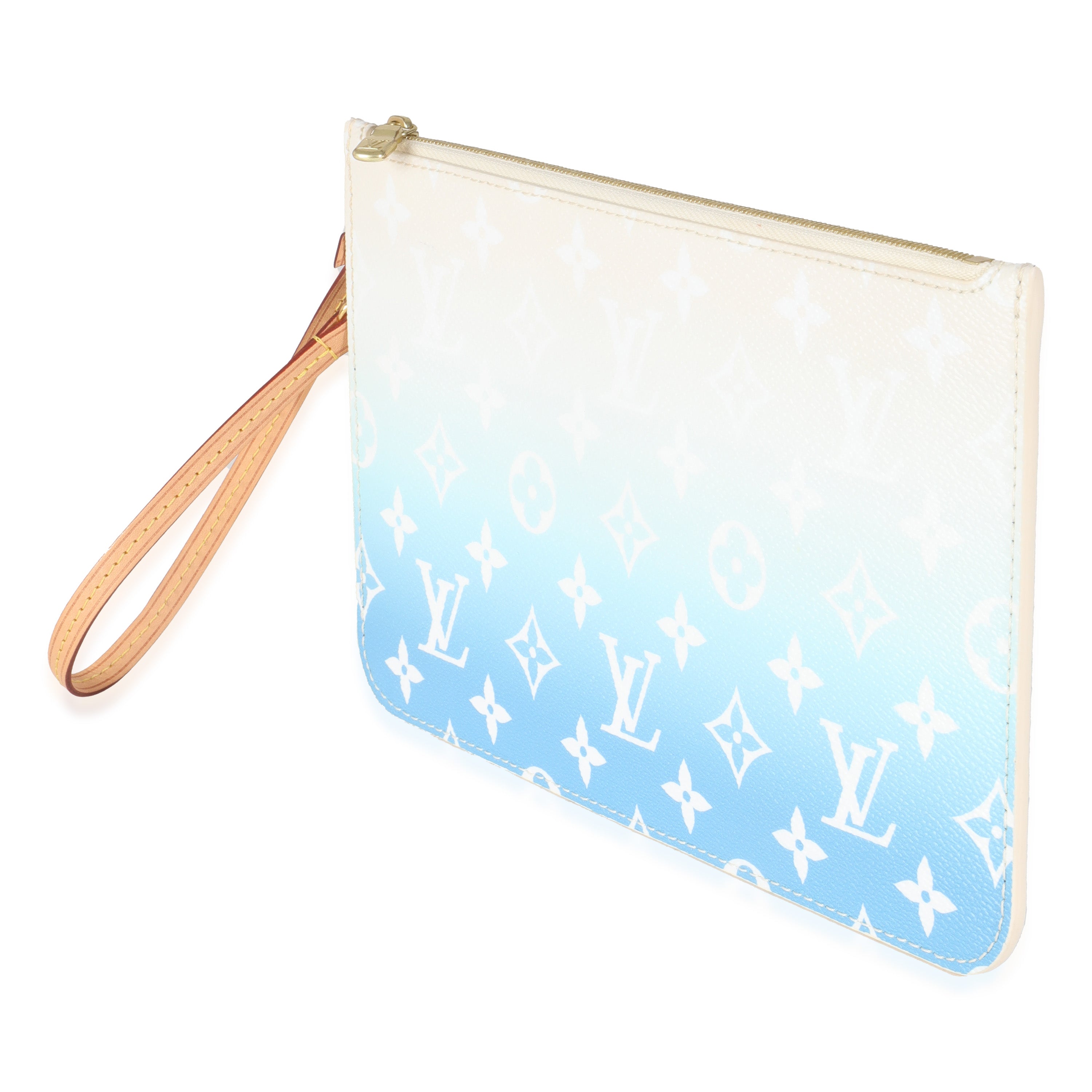 Louis Vuitton Blue By The Pool Monogram Canvas Neverfull Pouch