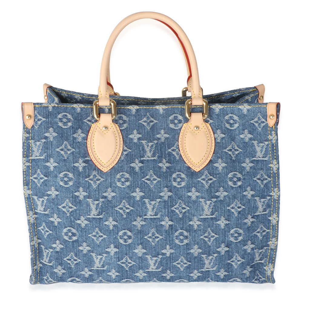 Louis Vuitton Blue Monogram Denim Onthego MM