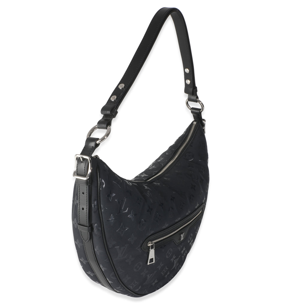 Louis Vuitton Polar Night Nylon Monogram Loop Pocket Hobo