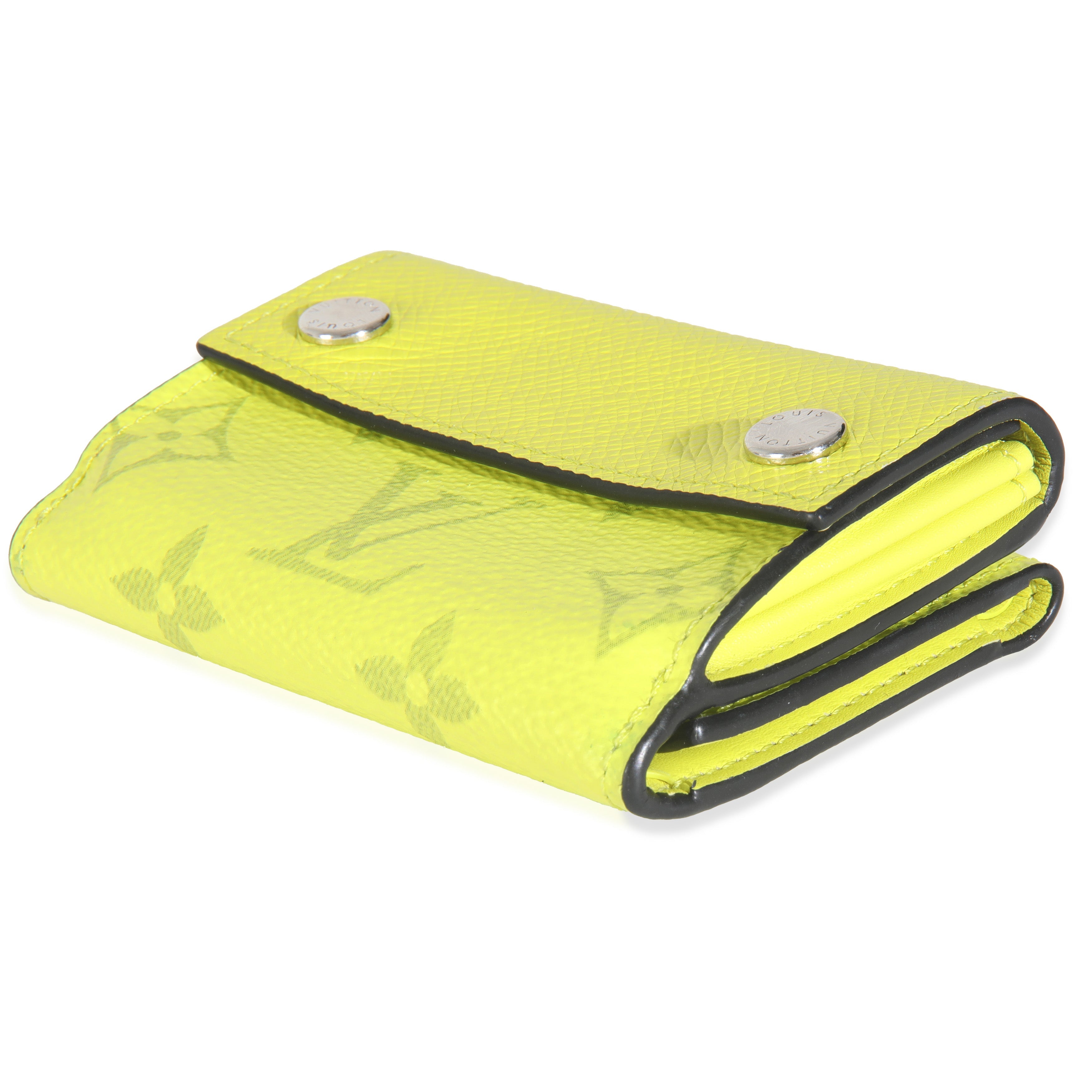 Louis Vuitton Yellow Tiagrama Discovery Compact Wallet