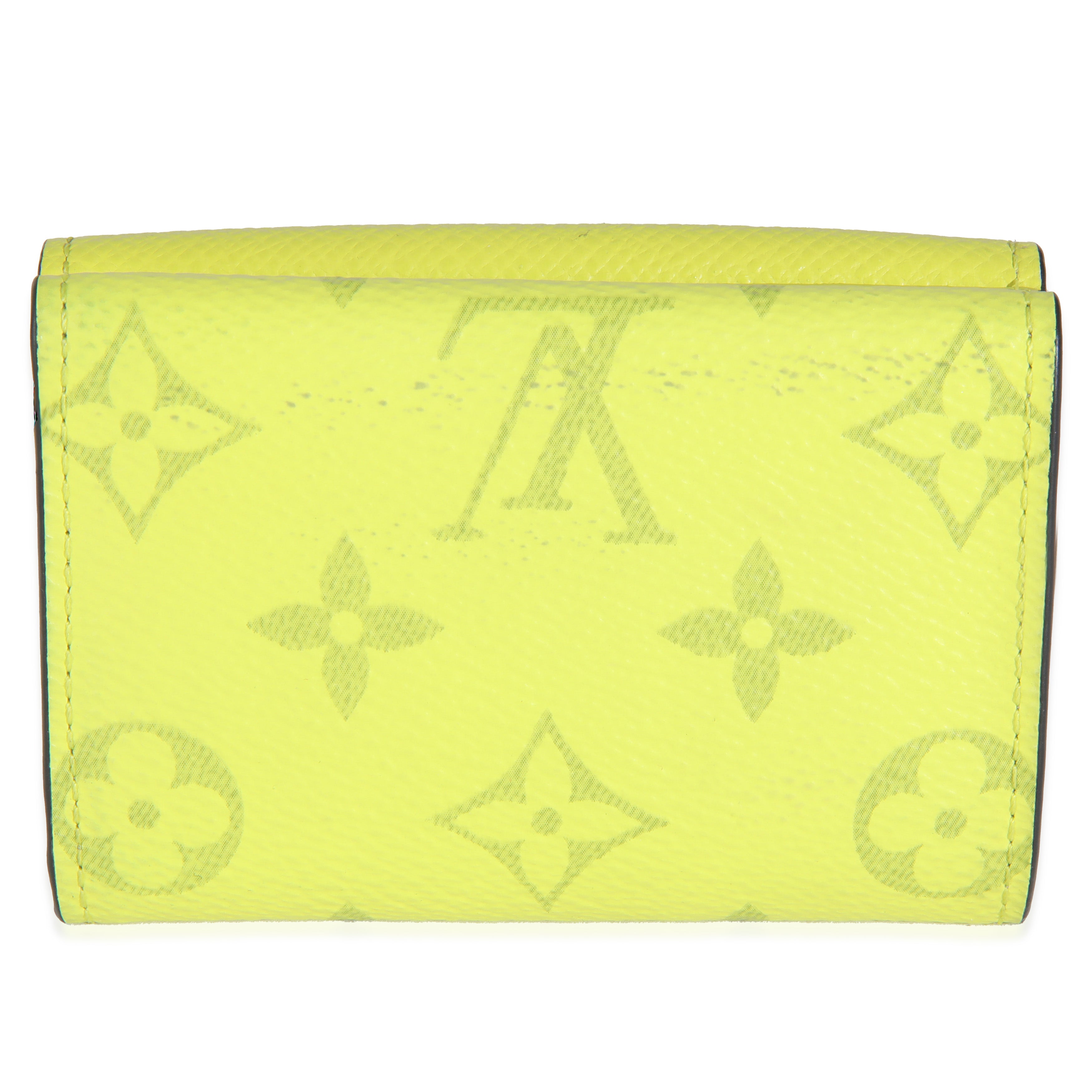 Louis Vuitton Yellow Tiagrama Discovery Compact Wallet
