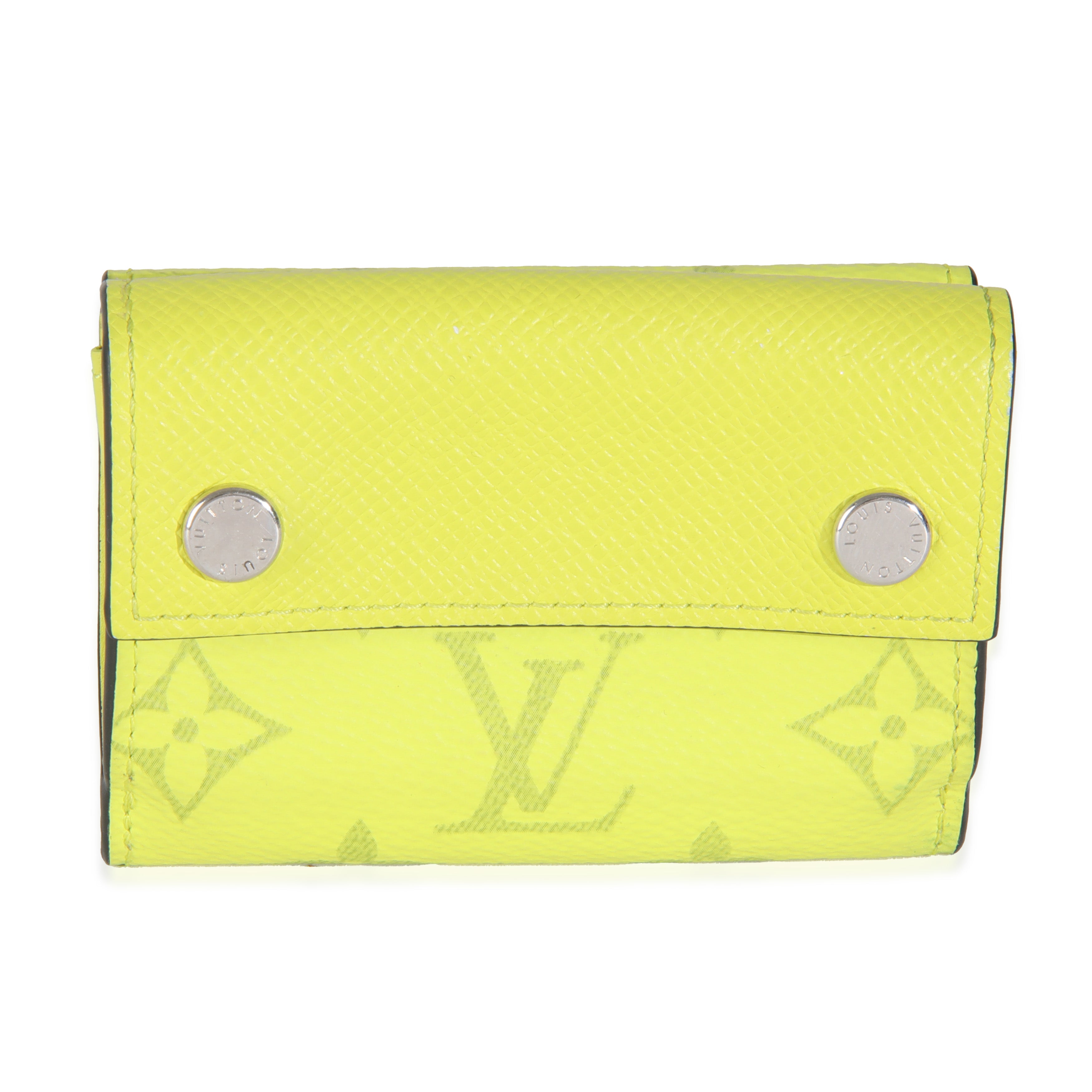 Louis Vuitton Yellow Tiagrama Discovery Compact Wallet