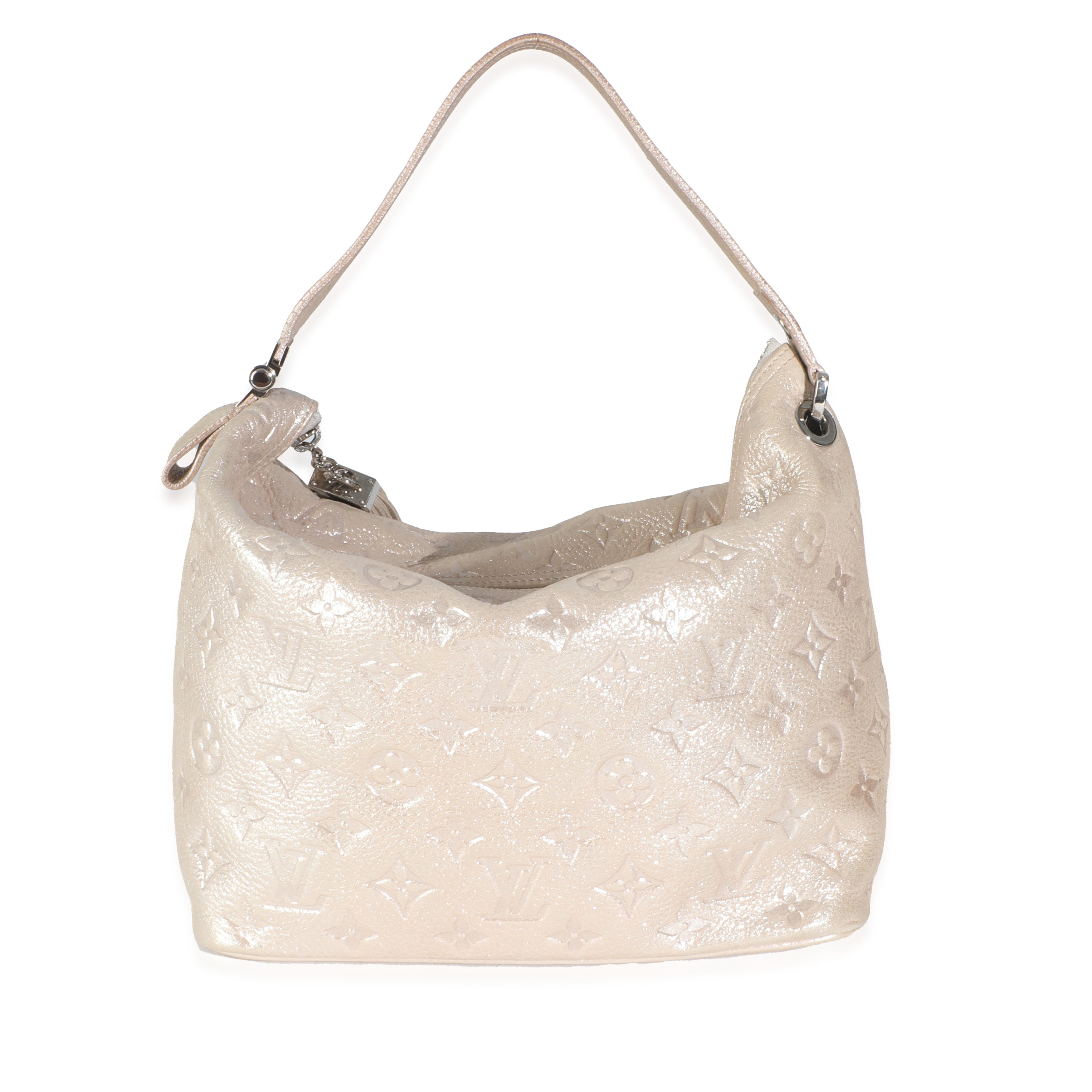 Louis Vuitton Silver Monogram Shimmer Calfskin Halo