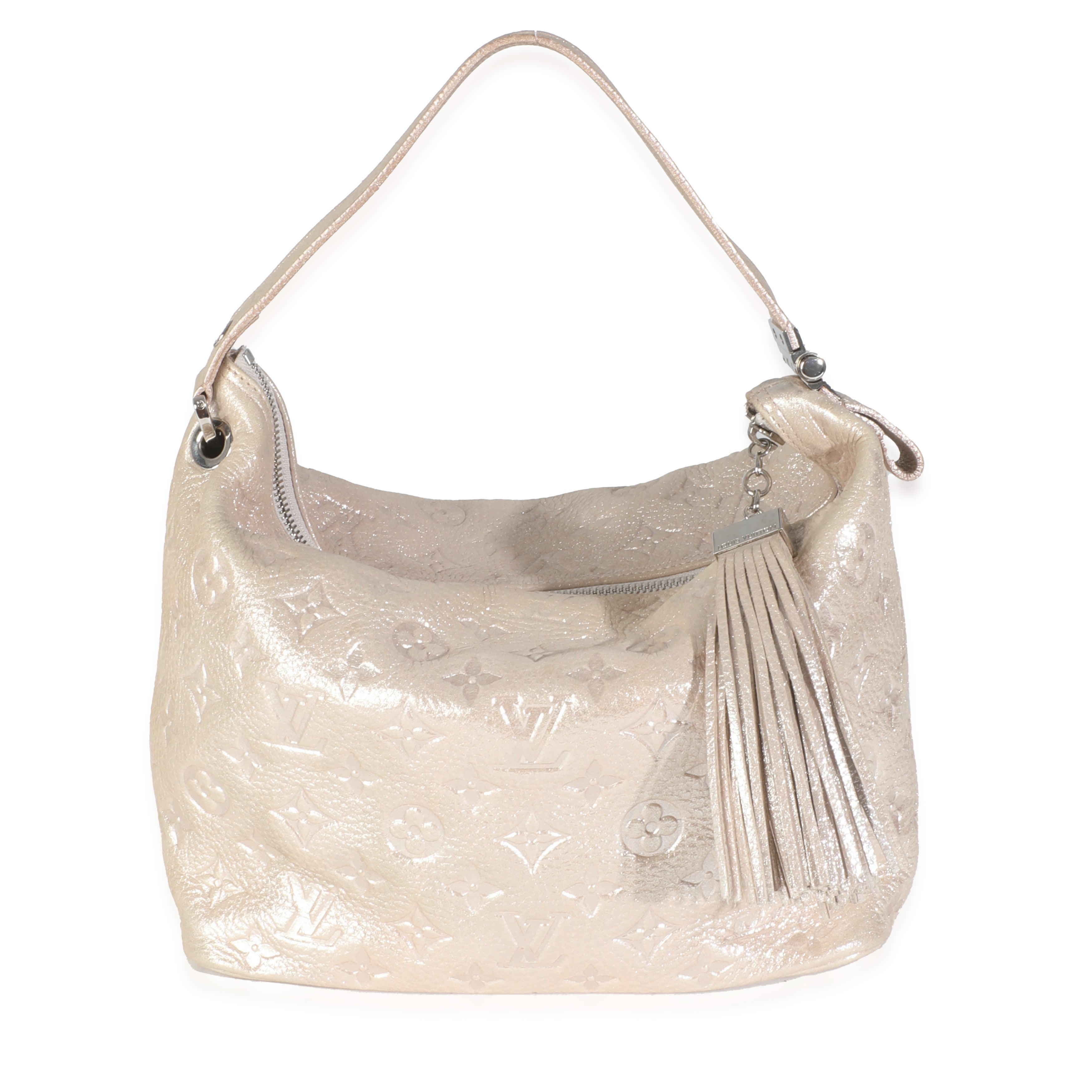 Louis Vuitton Silver Monogram Shimmer Calfskin Halo