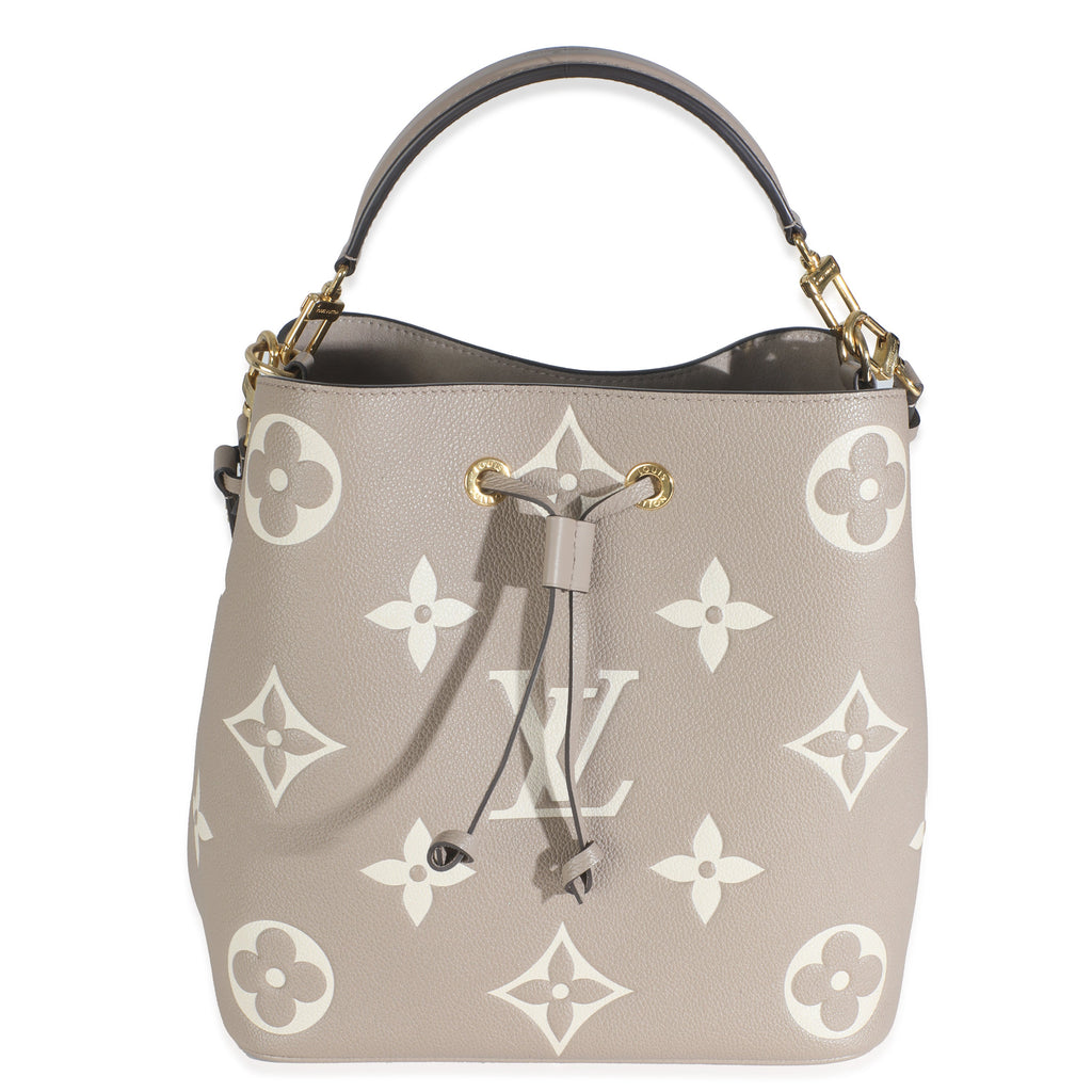 Louis Vuitton Tourterelle Creme Empreinte Monogram Giant Neonoe MM