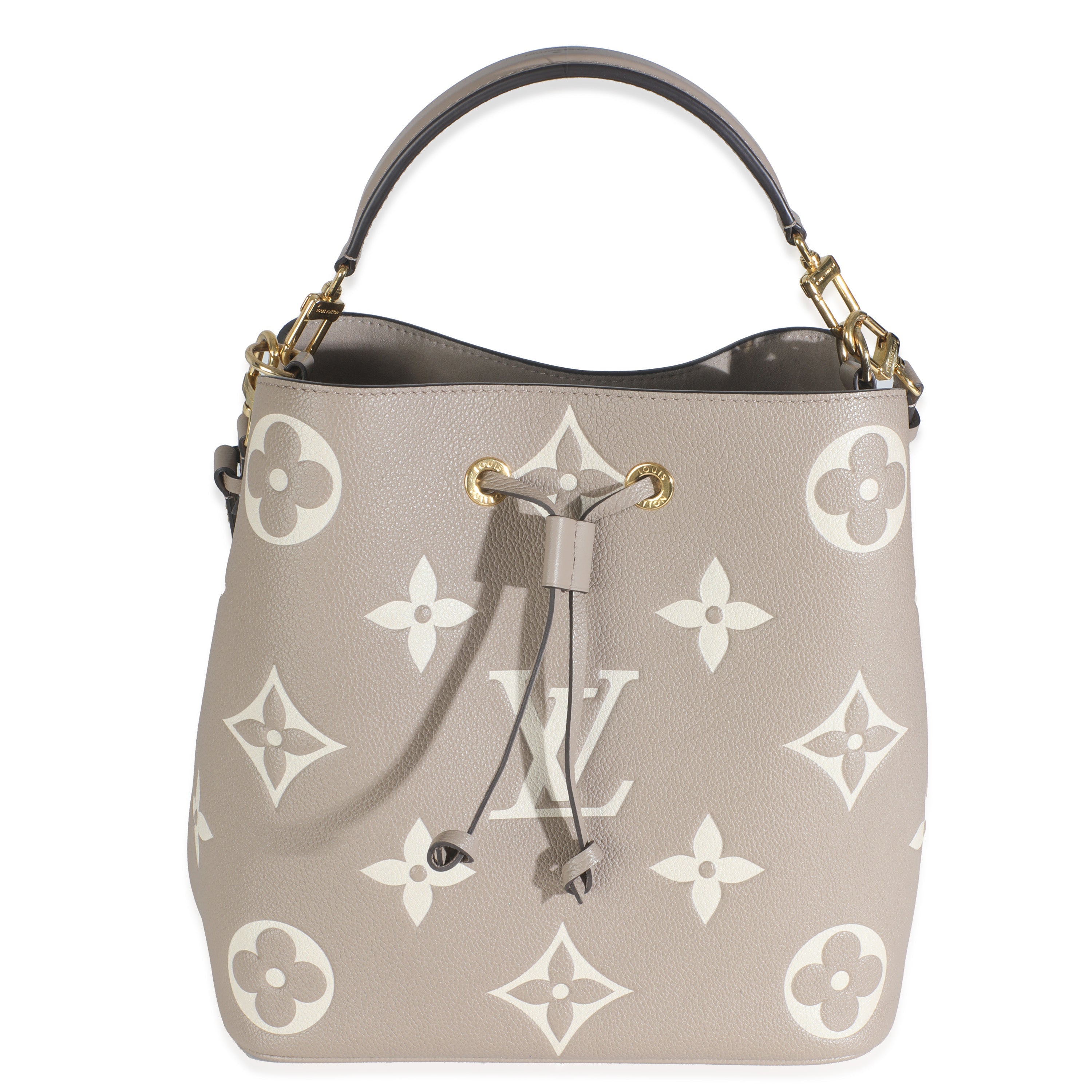 Louis Vuitton Tourterelle Creme Empreinte Monogram Giant Neonoe MM