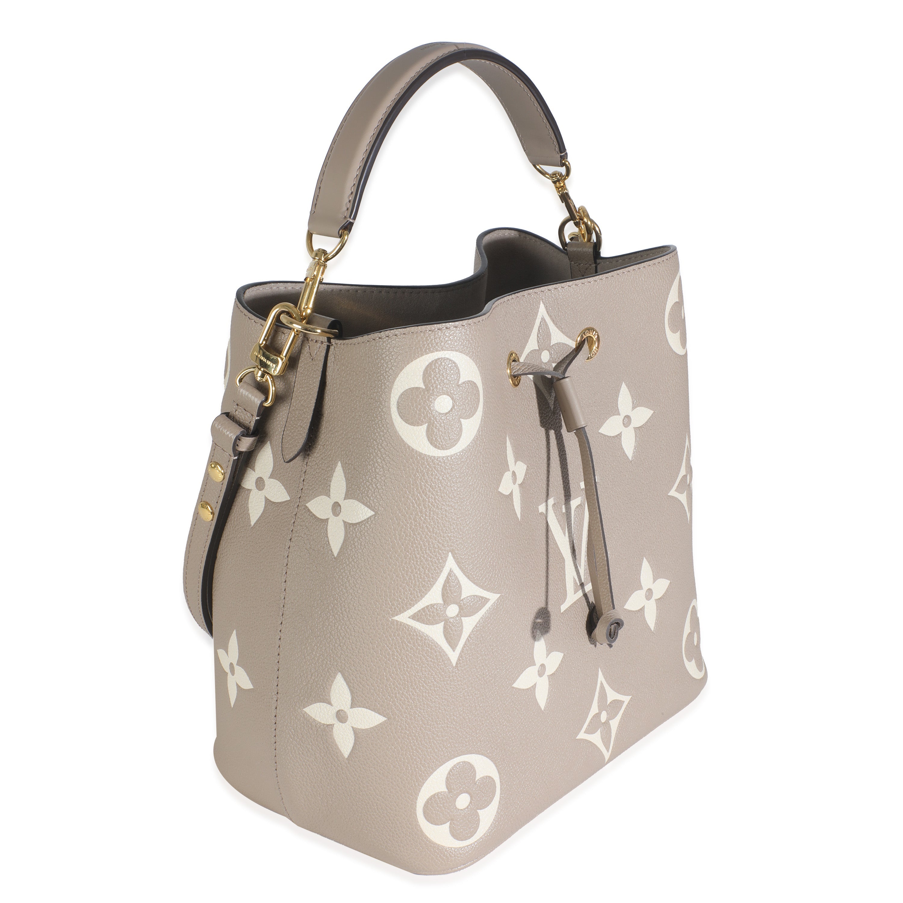 Louis Vuitton Tourterelle Creme Empreinte Monogram Giant Neonoe MM
