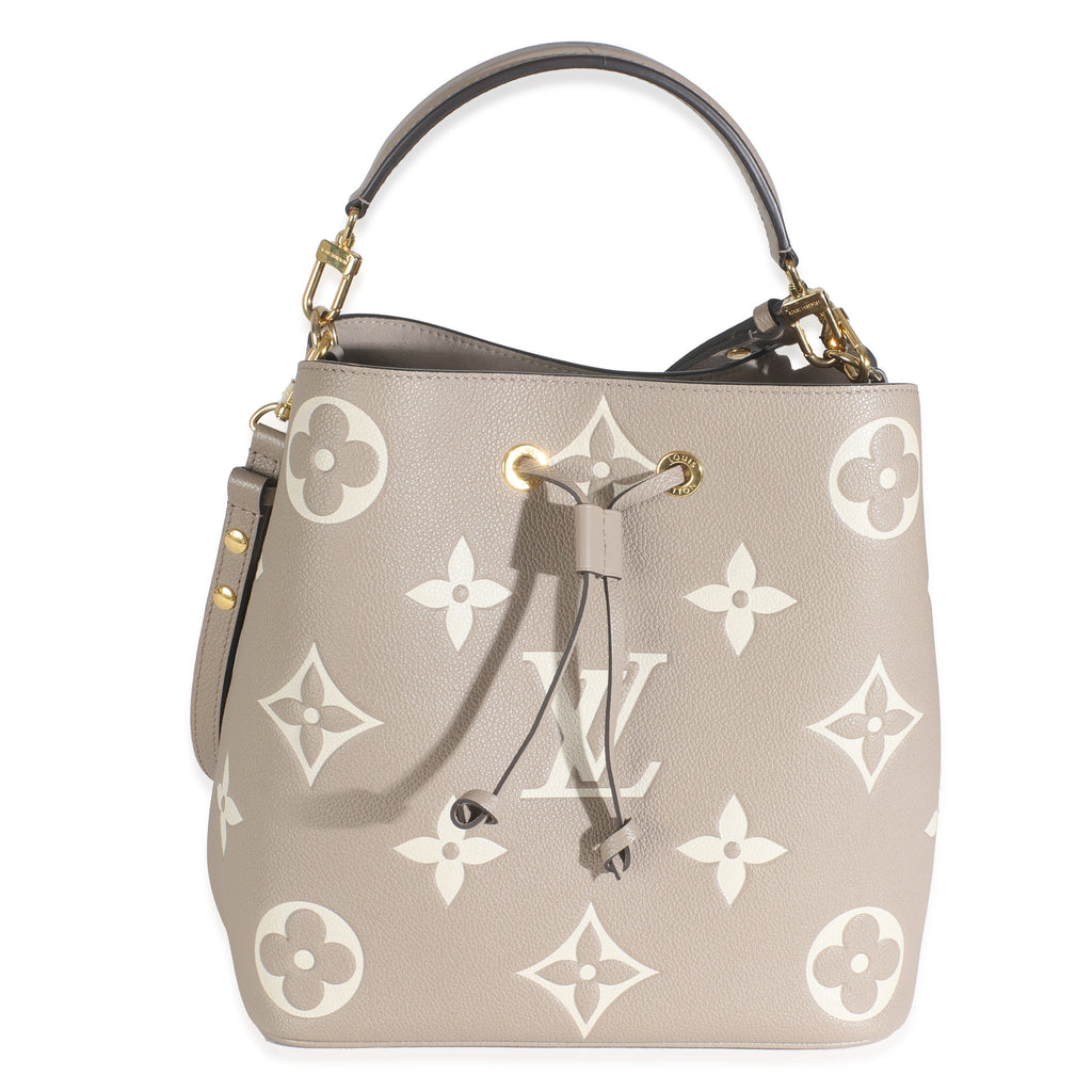 Louis Vuitton Tourterelle Creme Empreinte Monogram Giant Neonoe MM