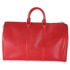 Louis Vuitton Vintage Red Epi Keepall 45