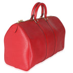 Louis Vuitton Vintage Red Epi Keepall 45