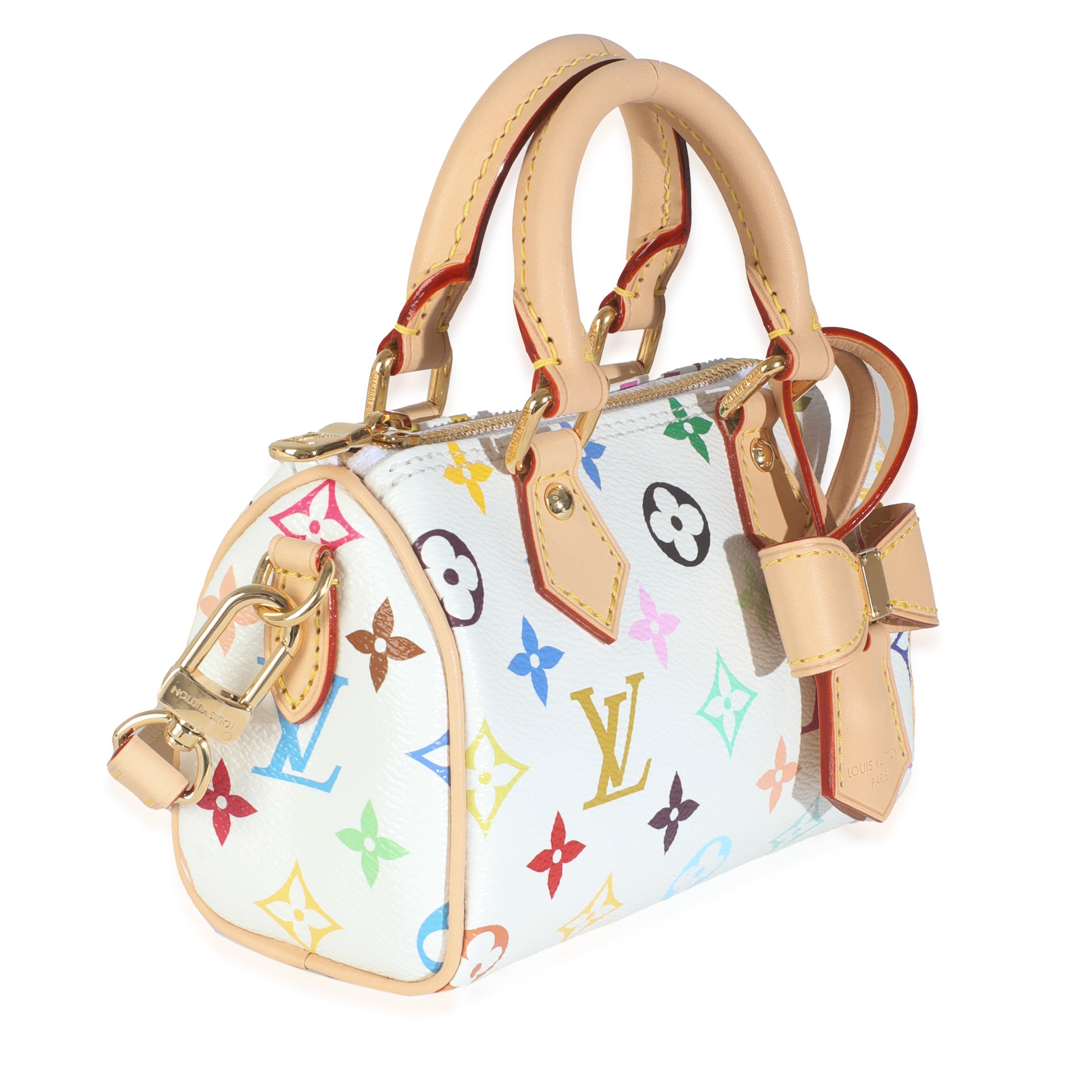 Louis Vuitton x TM White Monogram Multicolor Nano Speedy NM