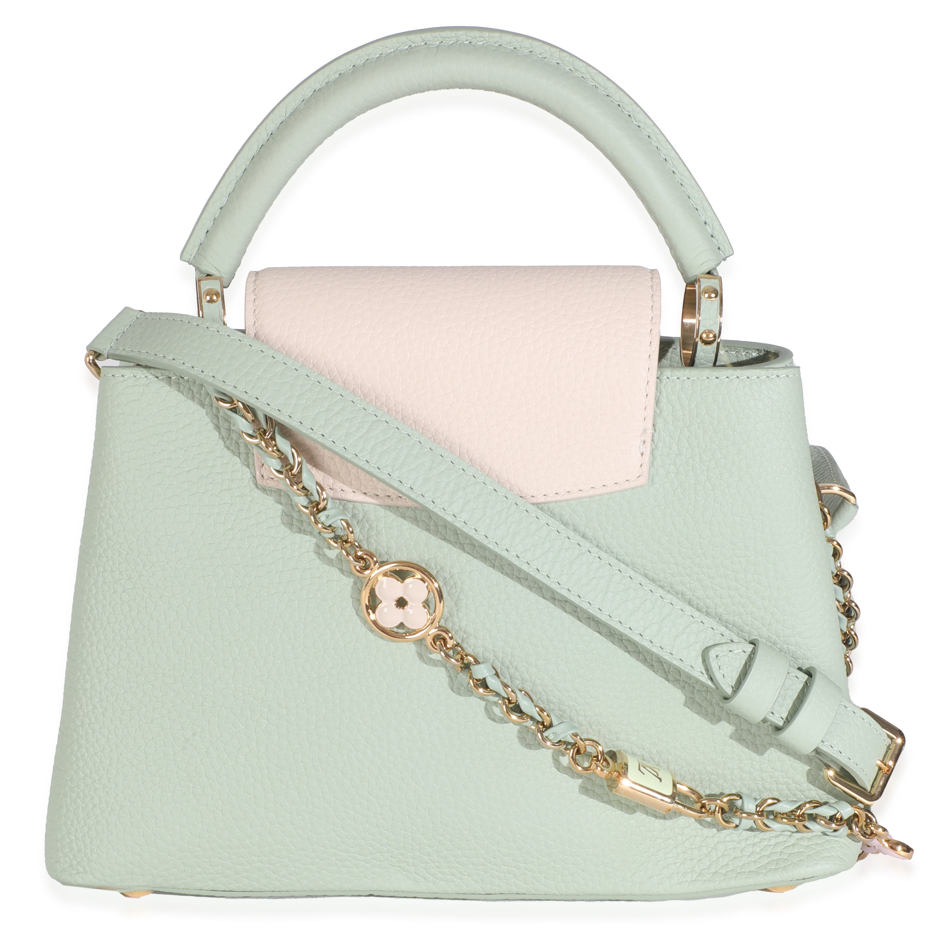 Louis Vuitton Jade Taurillon Flower Capucines BB