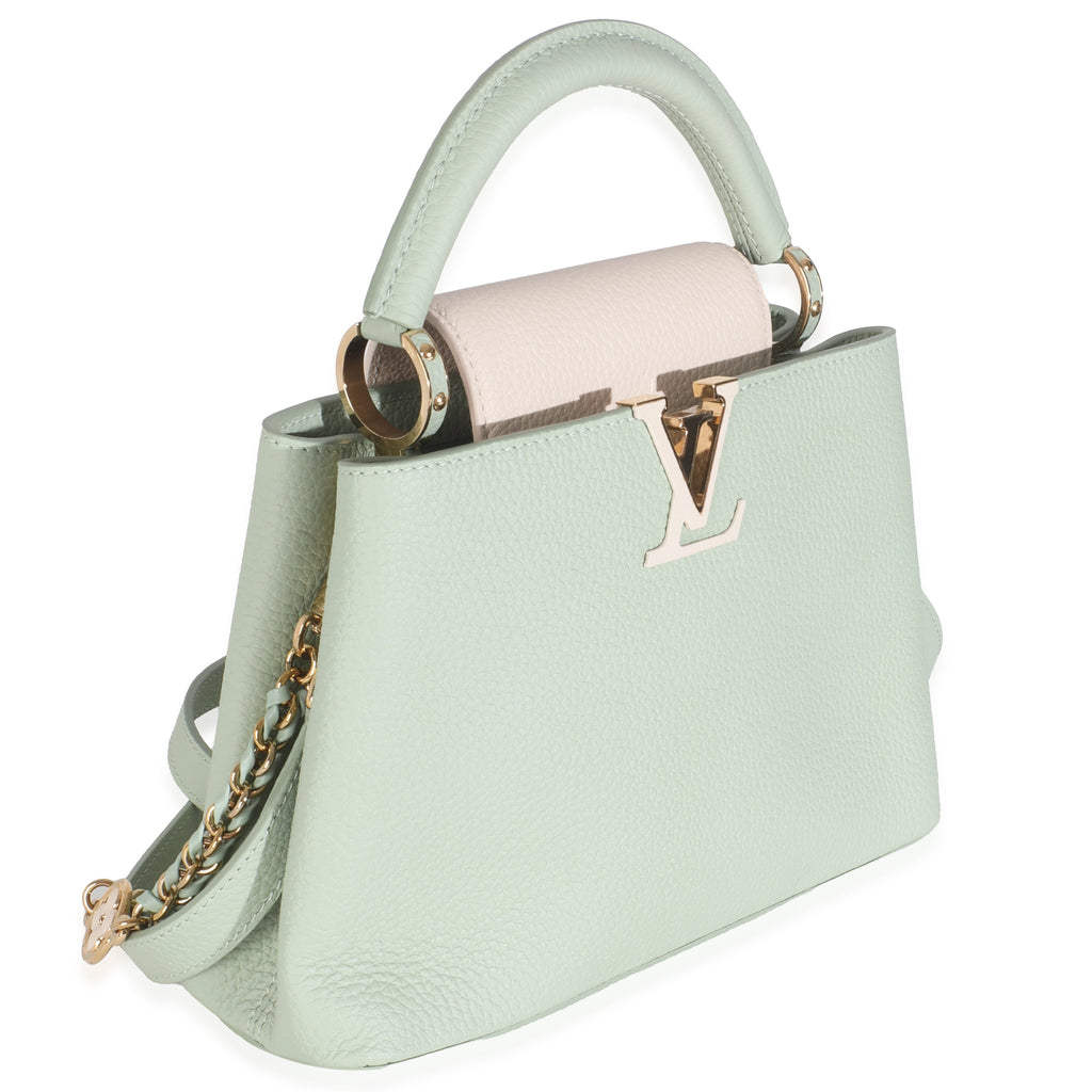 Louis Vuitton Jade Taurillon Flower Capucines BB