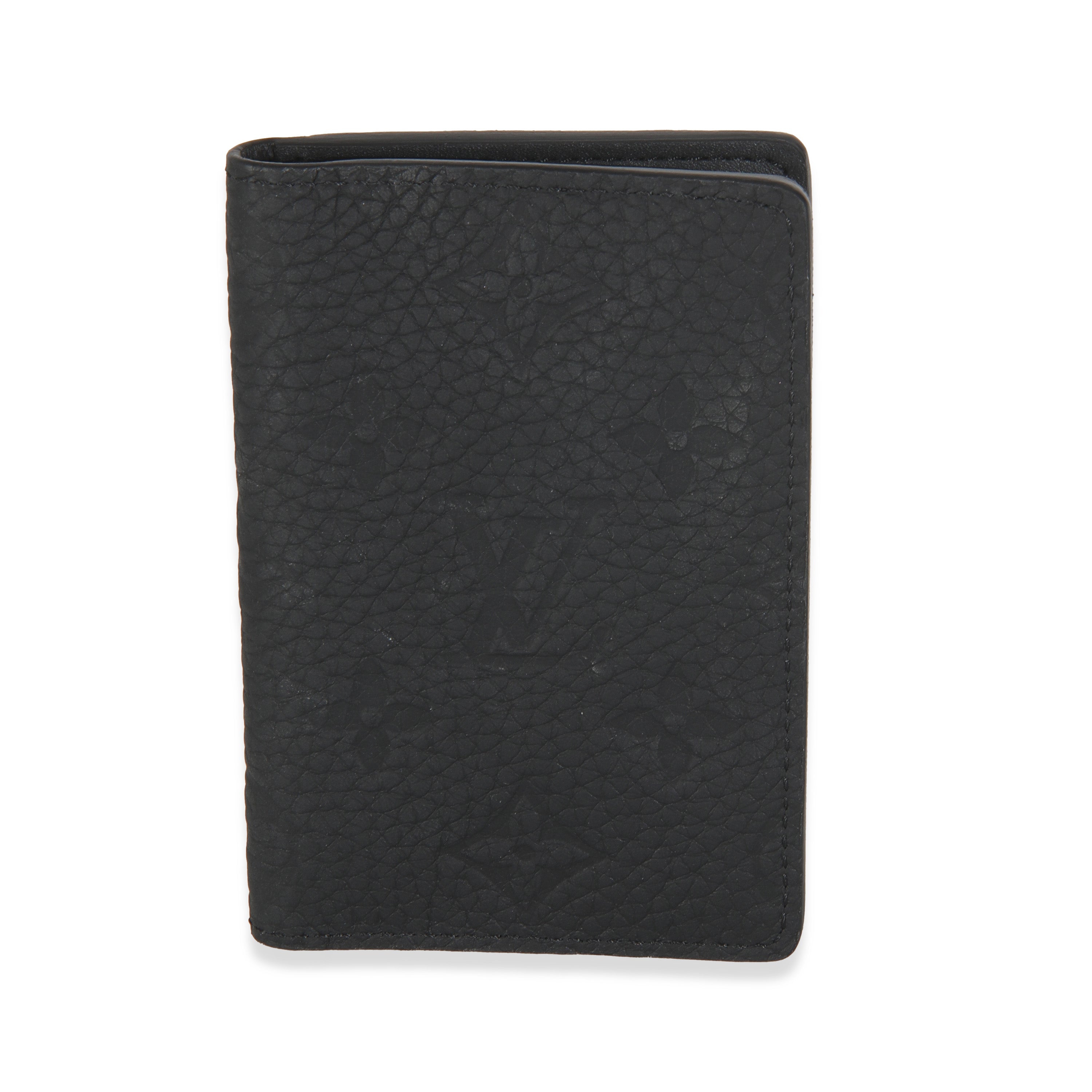 Louis Vuitton Black Taurillon Monogram Pocket Organizer