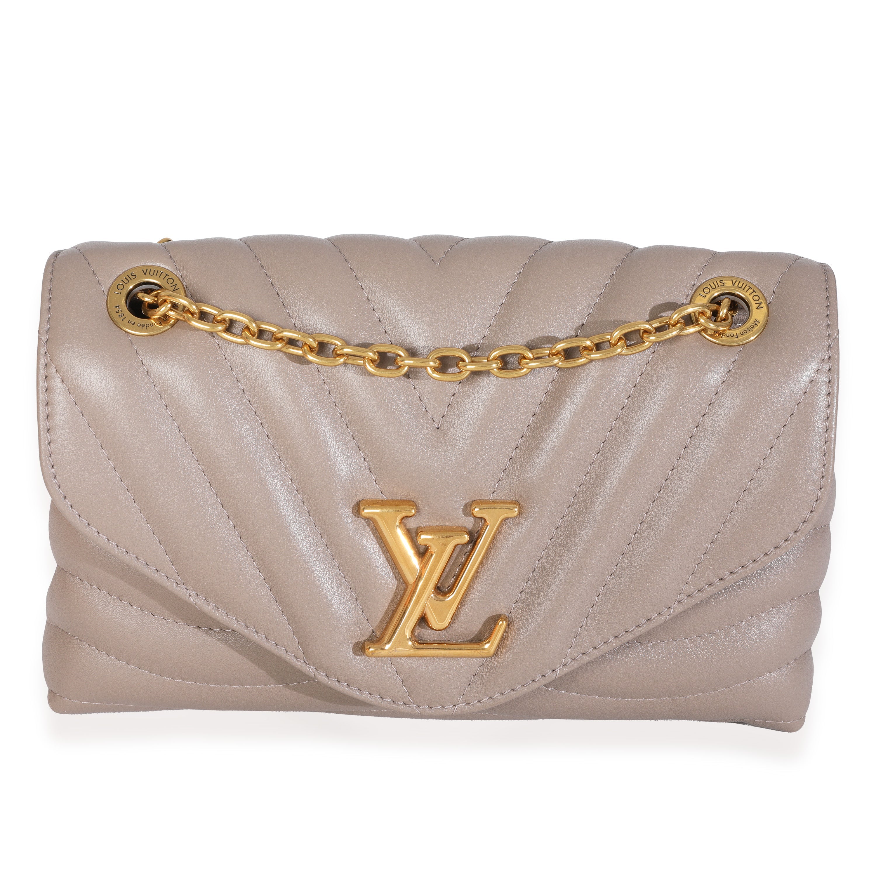 Louis Vuitton Taupe Calf Leather New Wave Chain MM