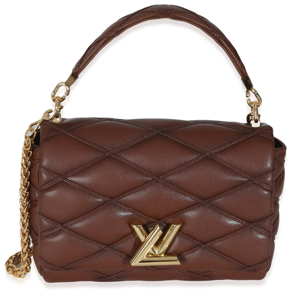 Louis Vuitton Tan Lambskin Malletage GO-14 MM Top Handle