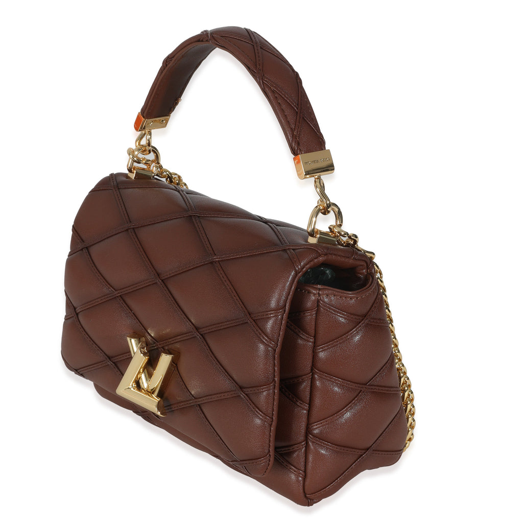 Louis Vuitton Tan Lambskin Malletage GO-14 MM Top Handle