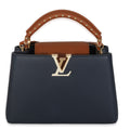 Louis Vuitton Bleu De France Blue Taurillon Studded Capucines BB