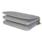 Louis Vuitton Silver Metallic Lambskin Embossed Monogram Pochette Coussin