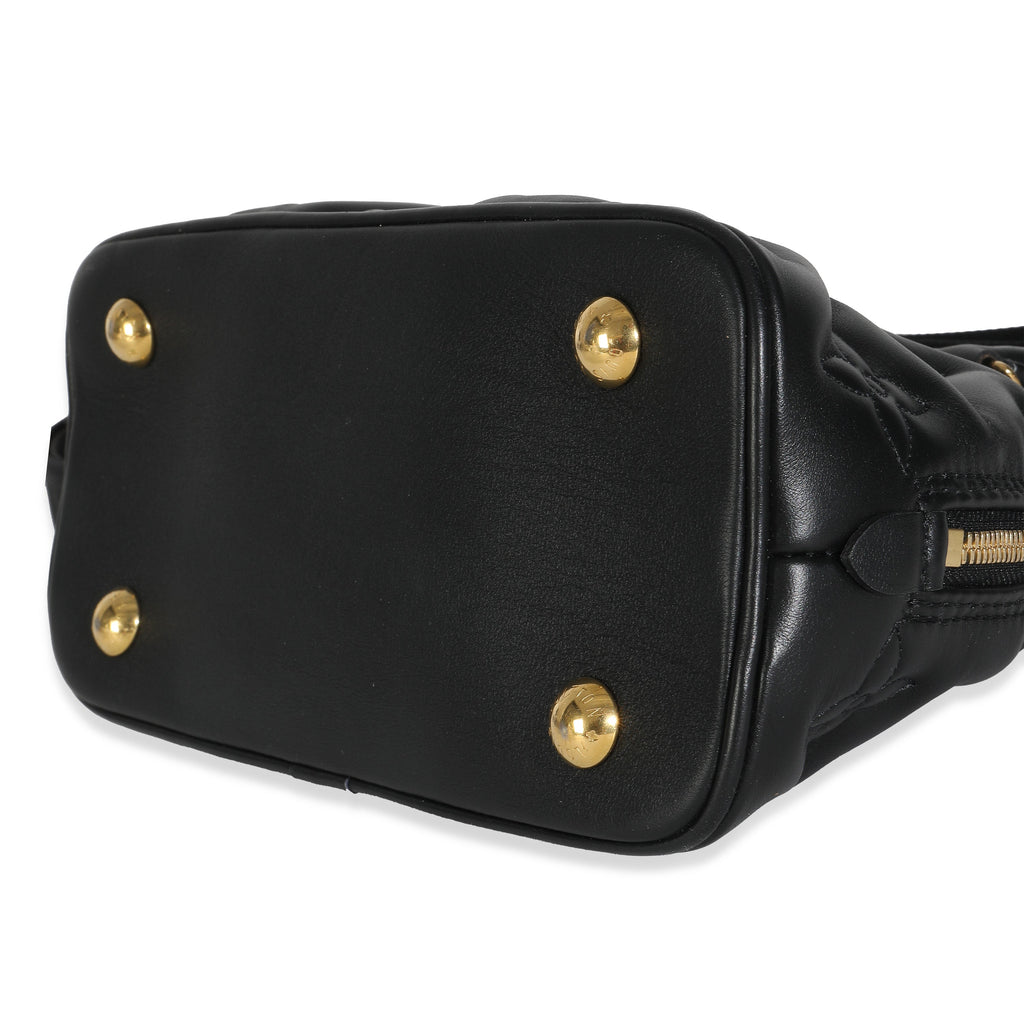 Louis Vuitton Black Bubblegram Calfskin Alma BB