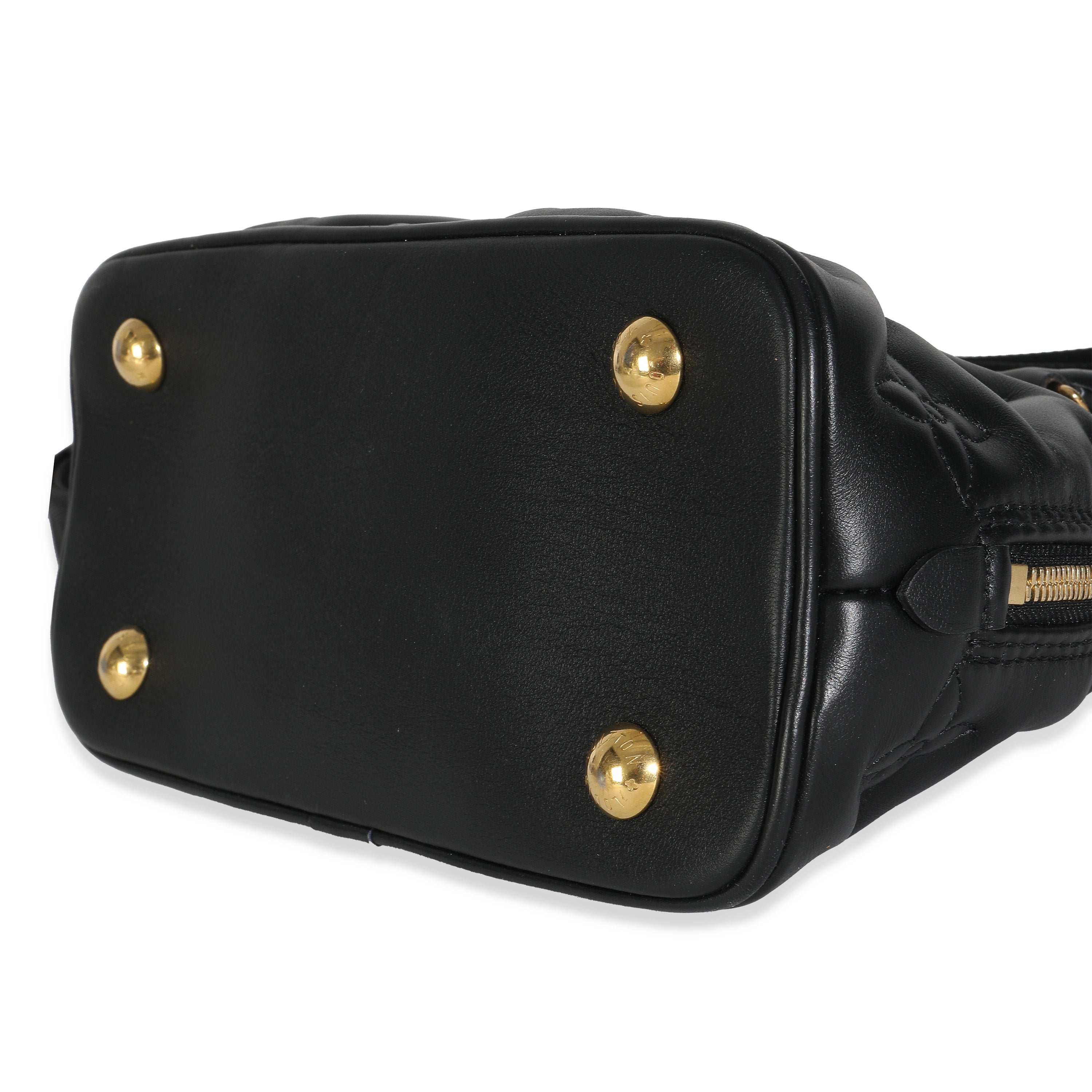 Louis Vuitton Black Bubblegram Calfskin Alma BB