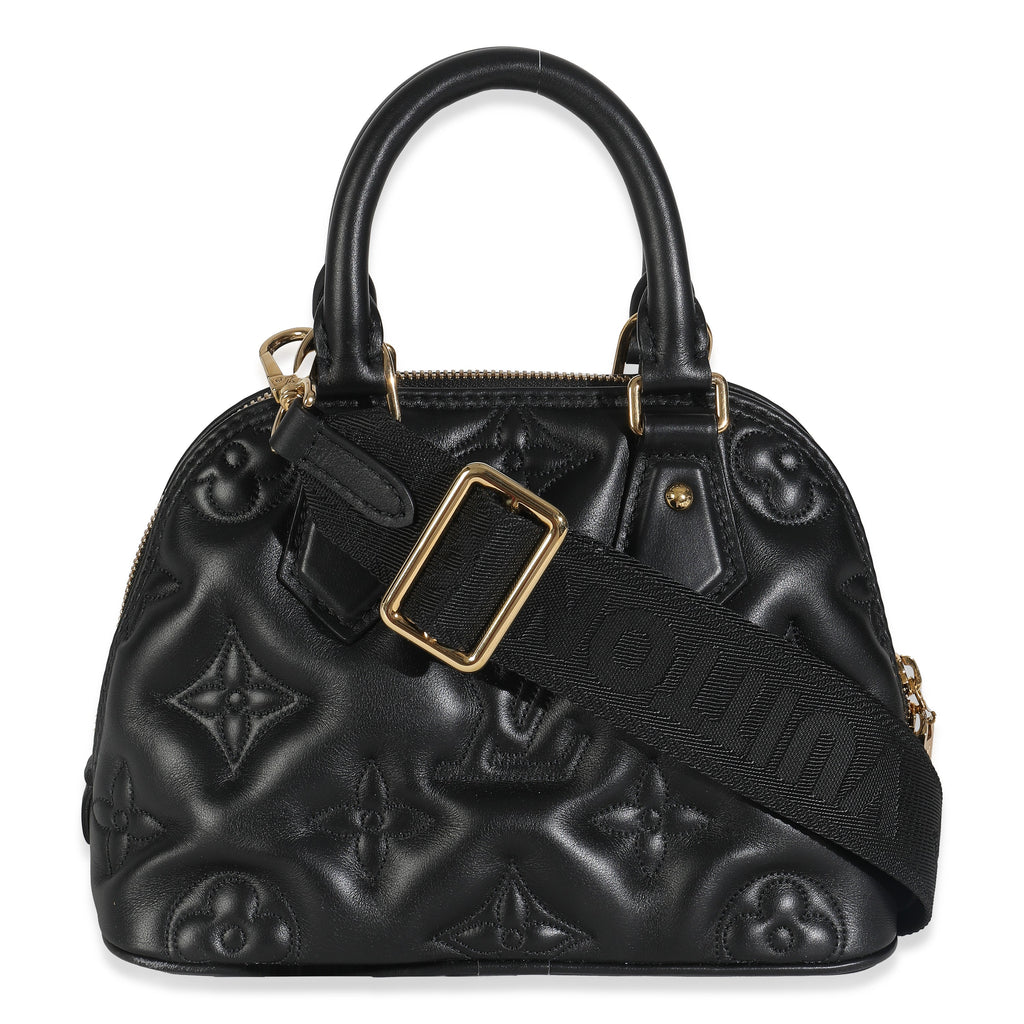 Louis Vuitton Black Bubblegram Calfskin Alma BB