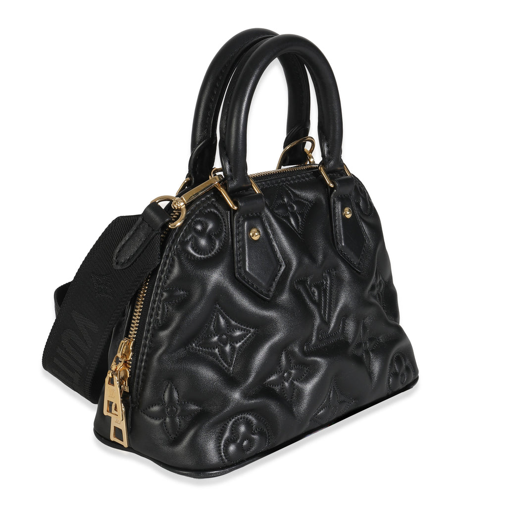 Louis Vuitton Black Bubblegram Calfskin Alma BB