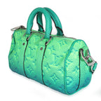 Louis Vuitton Bleu Vert Taurillon Illusion Keepall XS