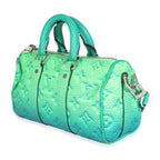 Louis Vuitton Bleu Vert Taurillon Illusion Keepall XS