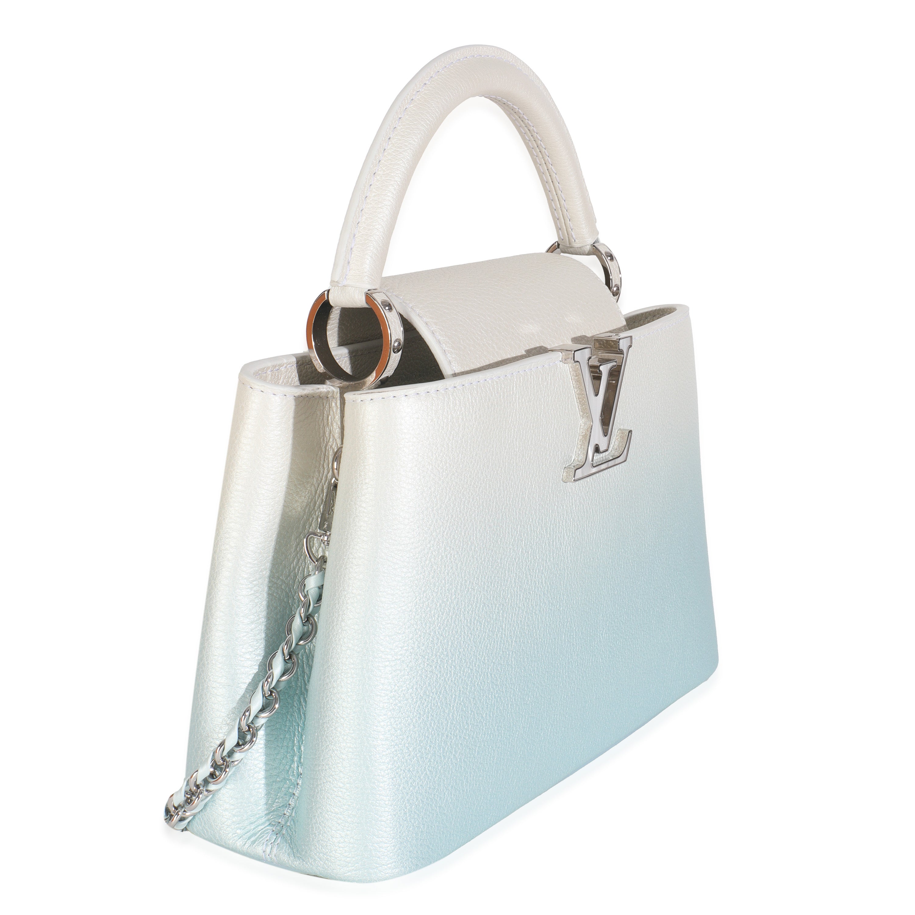 Louis Vuitton Blue Metallic Ombre Taurillon Capucines BB