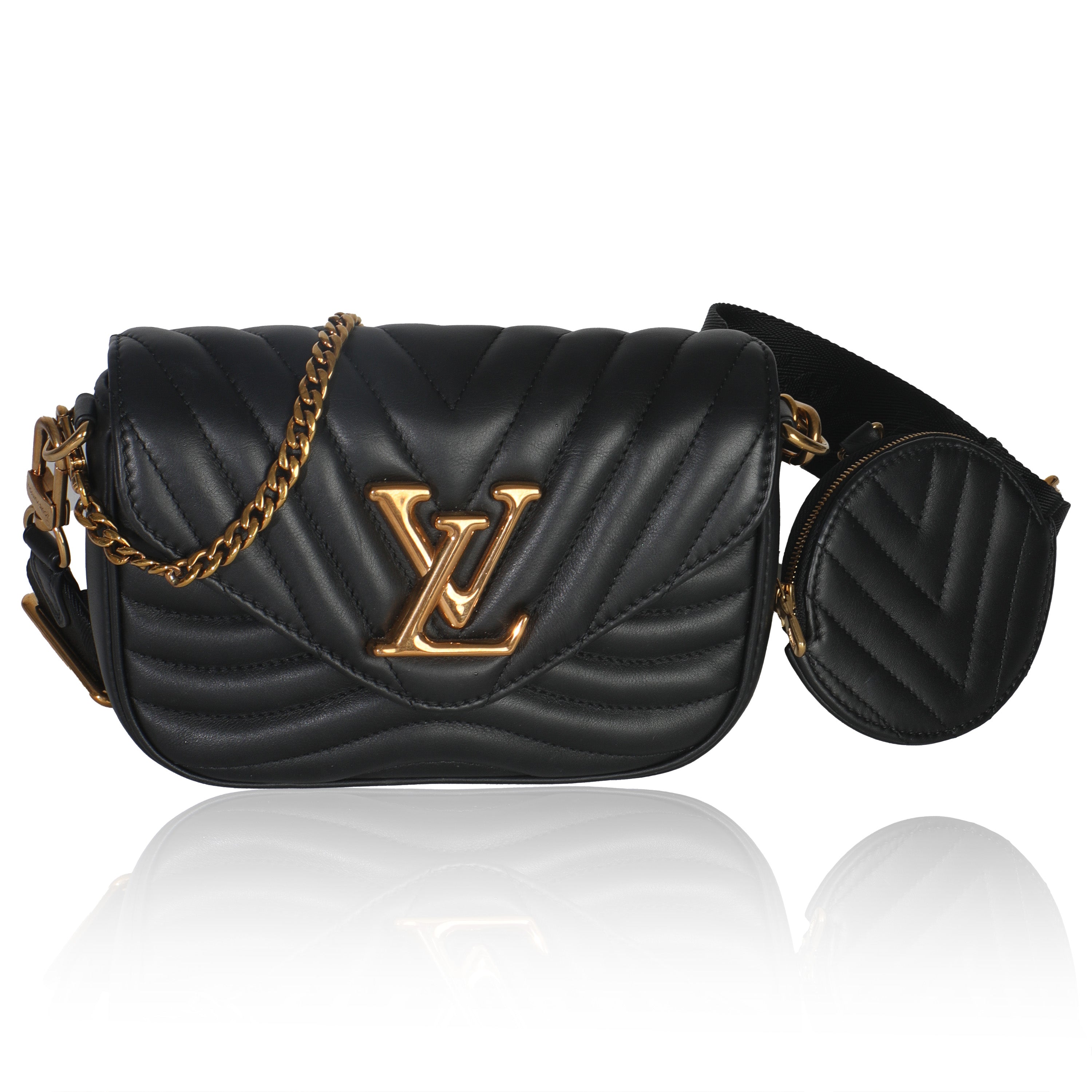 Louis Vuitton Black Calfskin New Wave Multi Pochette