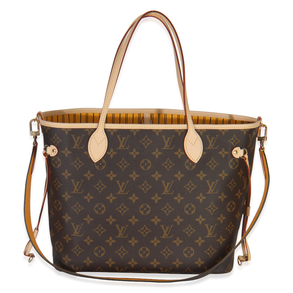 Louis Vuitton Jaune Safran Monogram Canvas Neverfull Bandouliere Inside Out MM