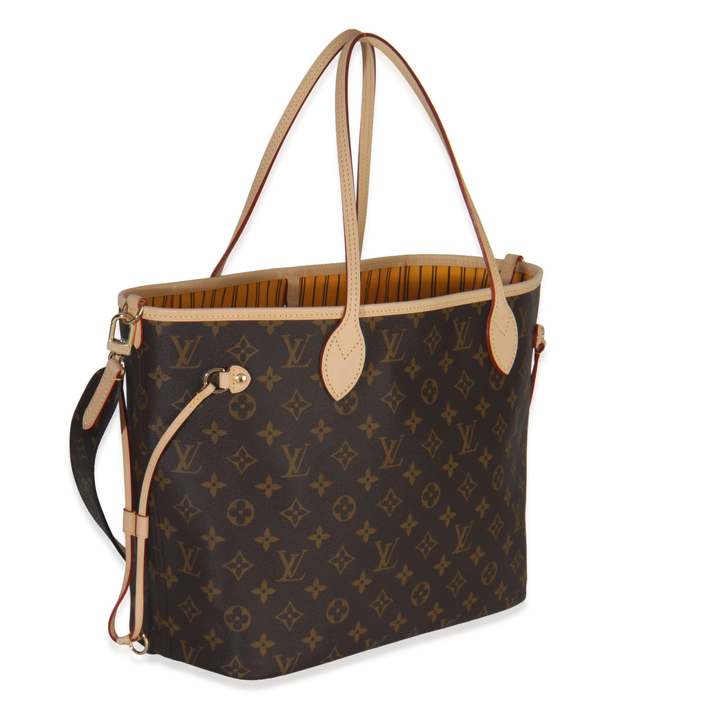 Louis Vuitton Jaune Safran Monogram Canvas Neverfull Bandouliere Inside Out MM
